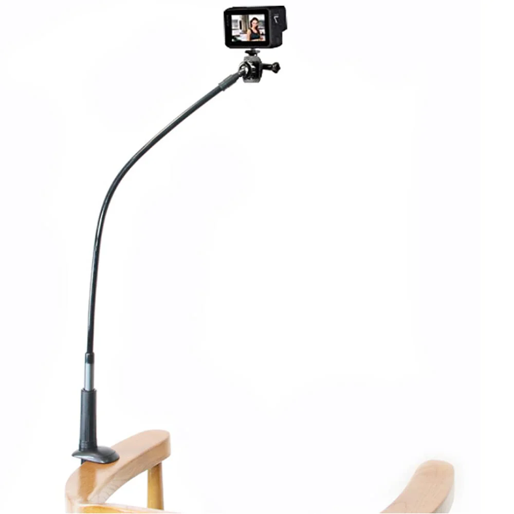 30 Inch Webcam Stand Camera Mount, Upgraded Thick Base Flexible Gooseneck Camera Stand Desk Webcam Mount Clamp for Logitech Webcams C930e C930 C920 C922x C922 Brio 4K C925e C615, Gopro Hero 8 7 6 5 4 - Image 6
