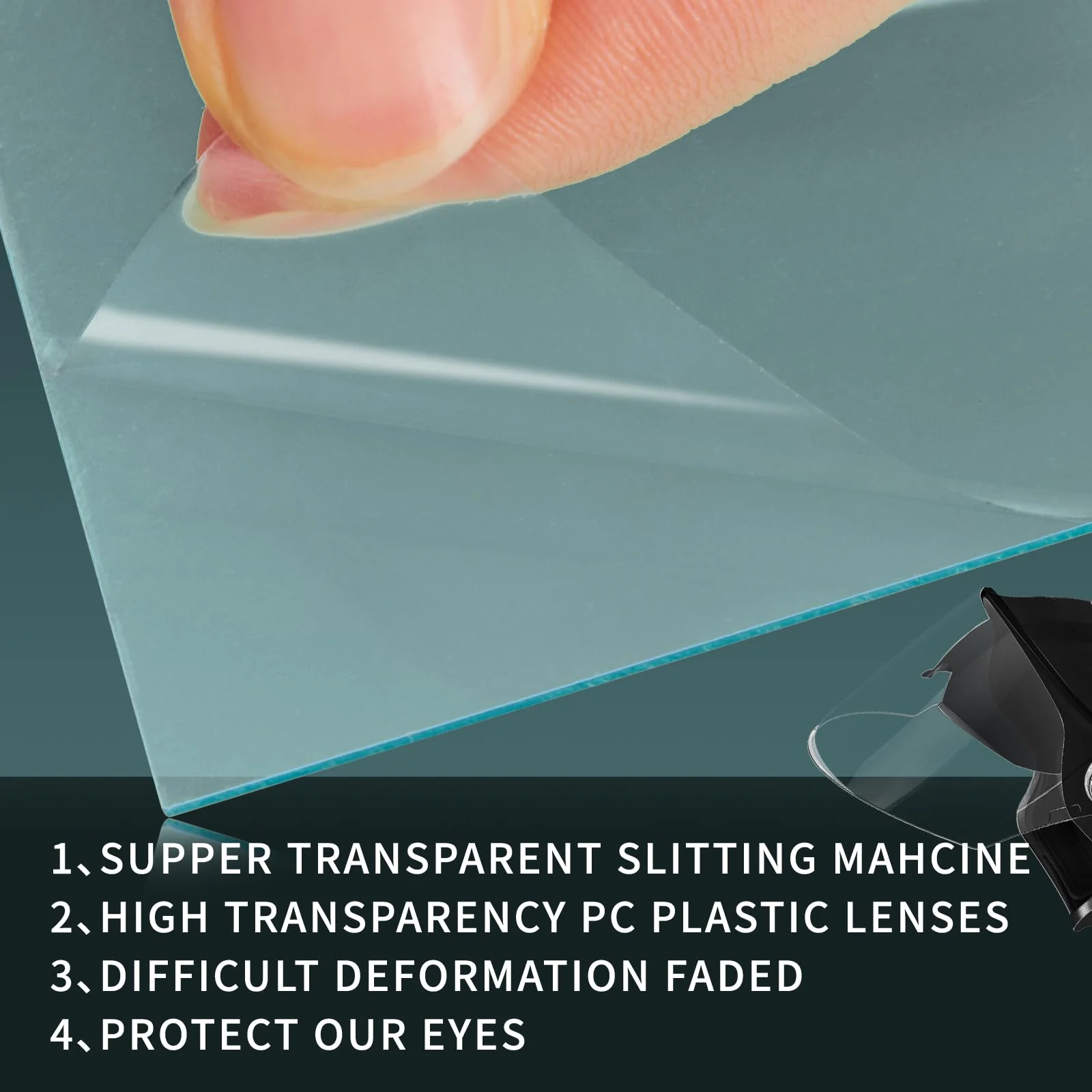 30 Pcs 4.5" x 3.94" Clear Welding Lens 0.04" Thick Welding Cap Hood Clear Lenses Replacement Transparent Universal Helmet Accessories Top Protection for Protecting Eyes 4.5 x 3.94" 30 - Image 3