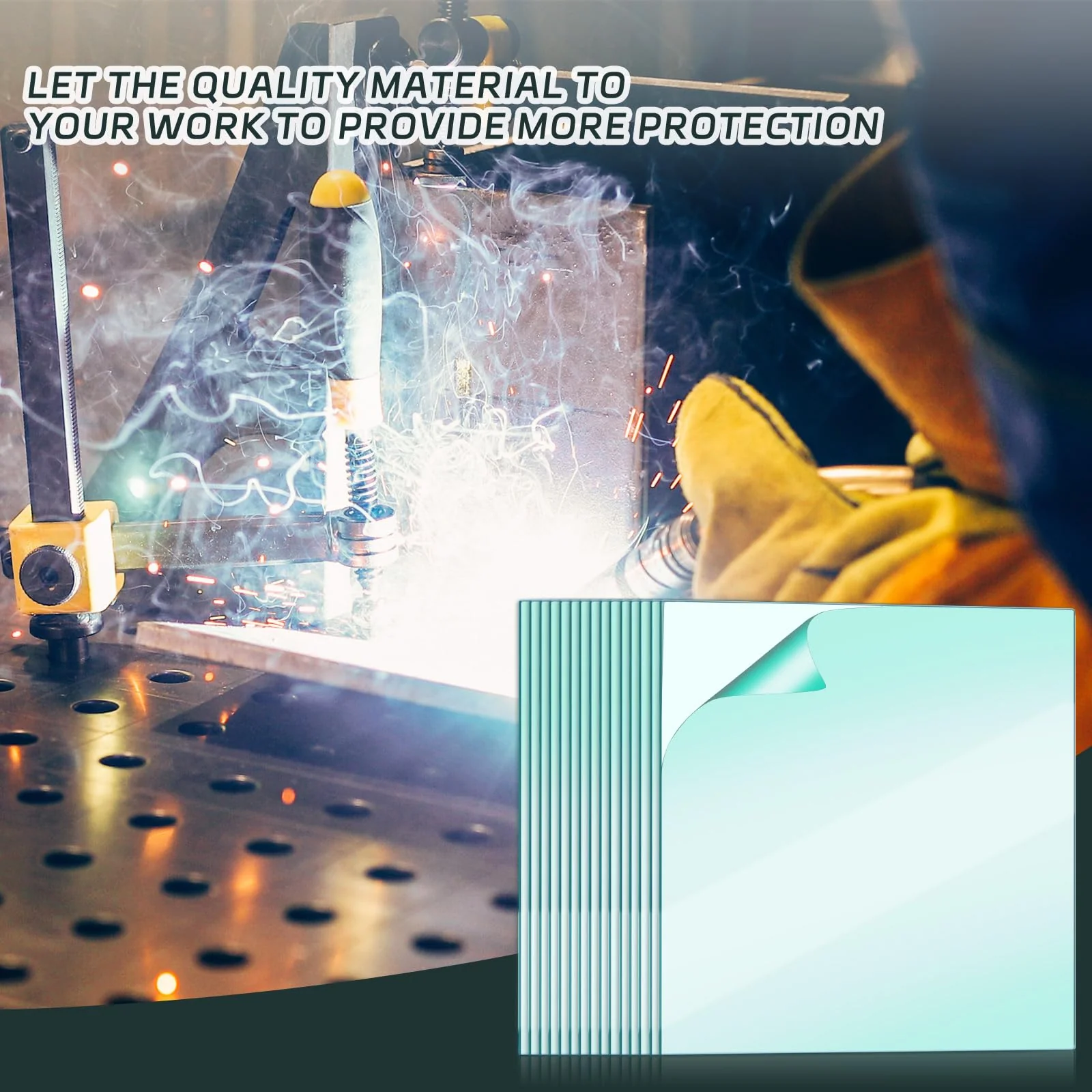 30 Pcs 4.5" x 3.94" Clear Welding Lens 0.04" Thick Welding Cap Hood Clear Lenses Replacement Transparent Universal Helmet Accessories Top Protection for Protecting Eyes 4.5 x 3.94" 30 - Image 6