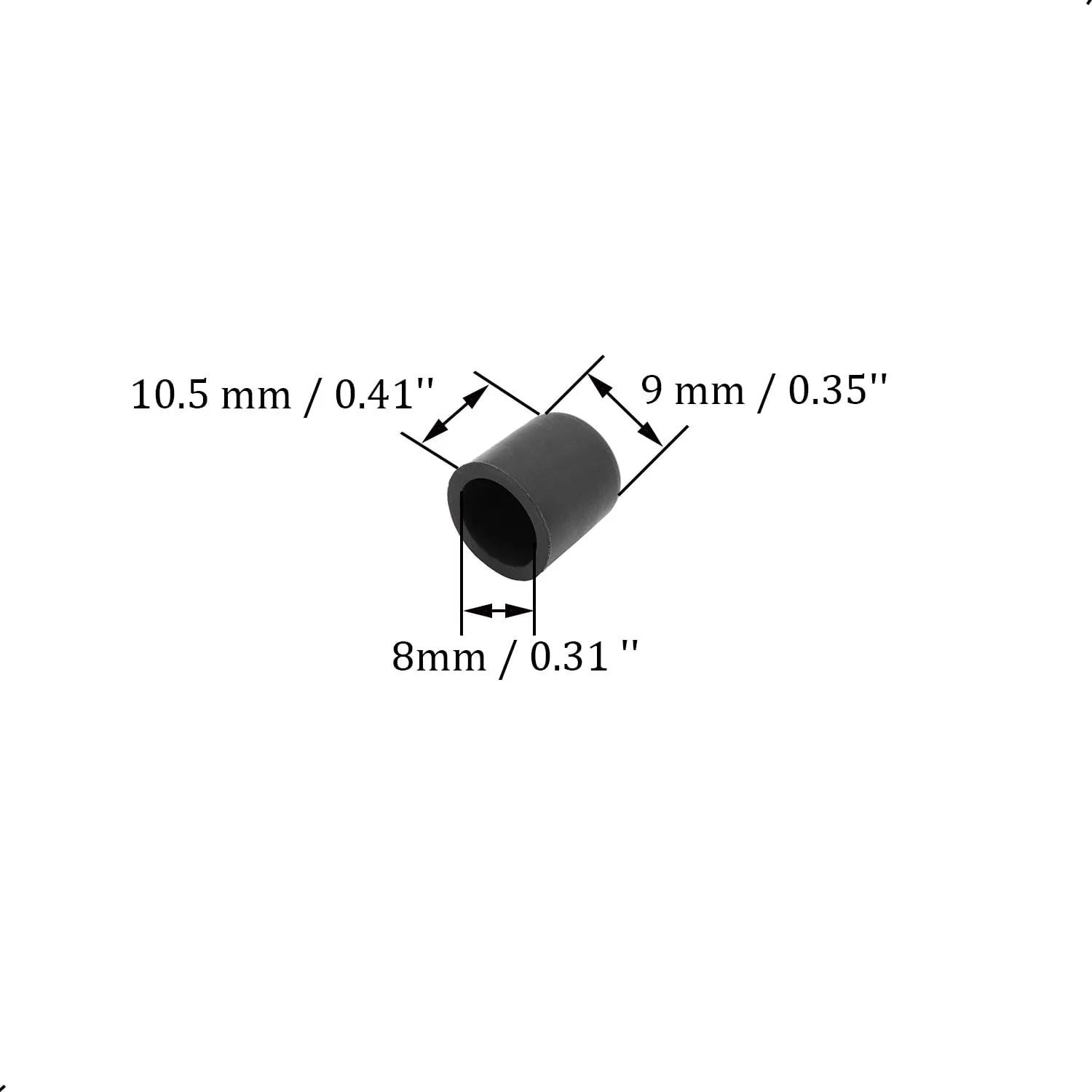 30 pcs Silicone RCA Port Anti-Dust Stopper Cap Dustproof Cover Plug Protector, for Desktops Amplifiers DVD TV etc,Black - Image 2