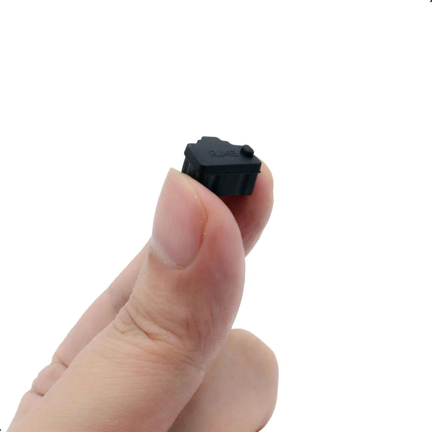 30 Pcs Silicone RJ45 Ethernet Hub Port RJ45 Anti-Dust Cover Cap Protector Plugs Stoppers for RJ45 Female Port Devices,TV,Computer,Other Devices,Black - Image 3