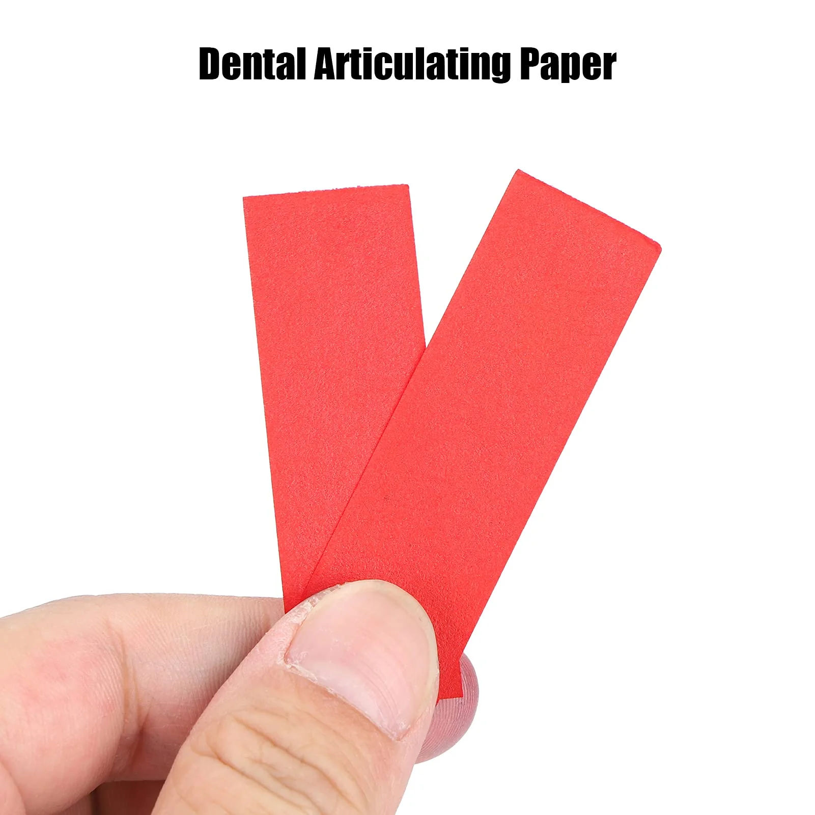 300 Sheets Dental Articulation Paper with Plastic Dispenser, Double-Sided Oral Care Instruments for Occlusal and Interproximal Adjustments (Red) Red - Image 5