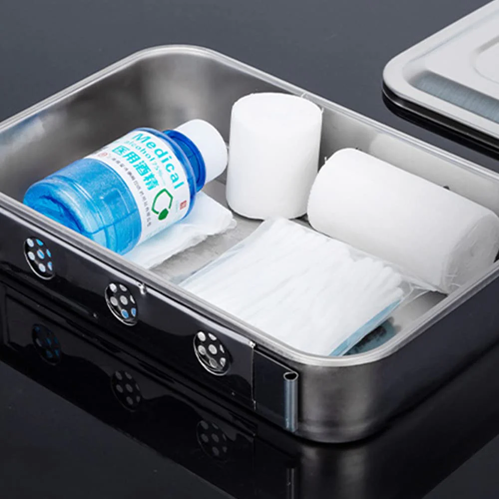 304 Stainless Steel Medical Sterilizer Box Surgical Instruments Storage Boxes for Professional Surgery, Veterinarians, Beauty Salon, Dentist Use (6 Inch (with Holes) - Image 6