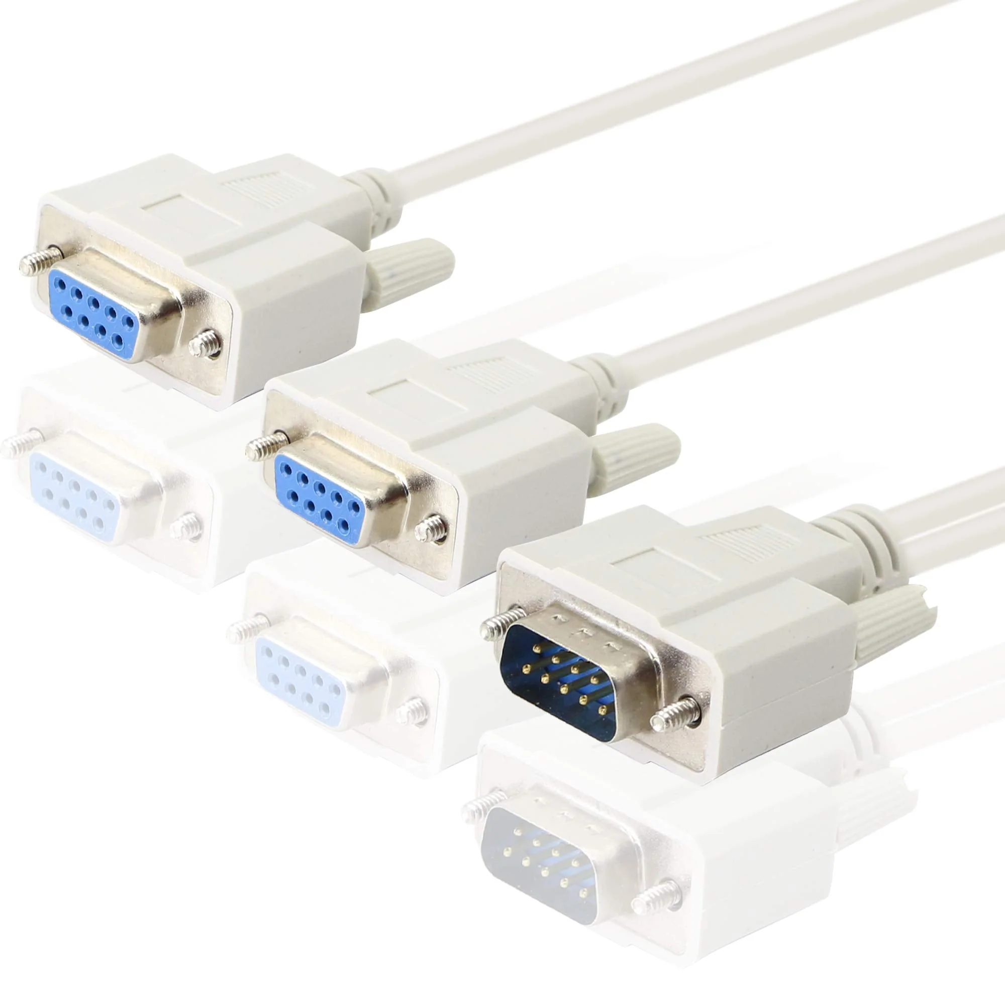 30cm DB9 Y Splitter Cable DB9 9 Pin 1 Male to 2 Female Rs232 Serial Splitter Adapter Straight-Through Cable YOUCHENG for Connect Various Serial Interface Devices - Image 6