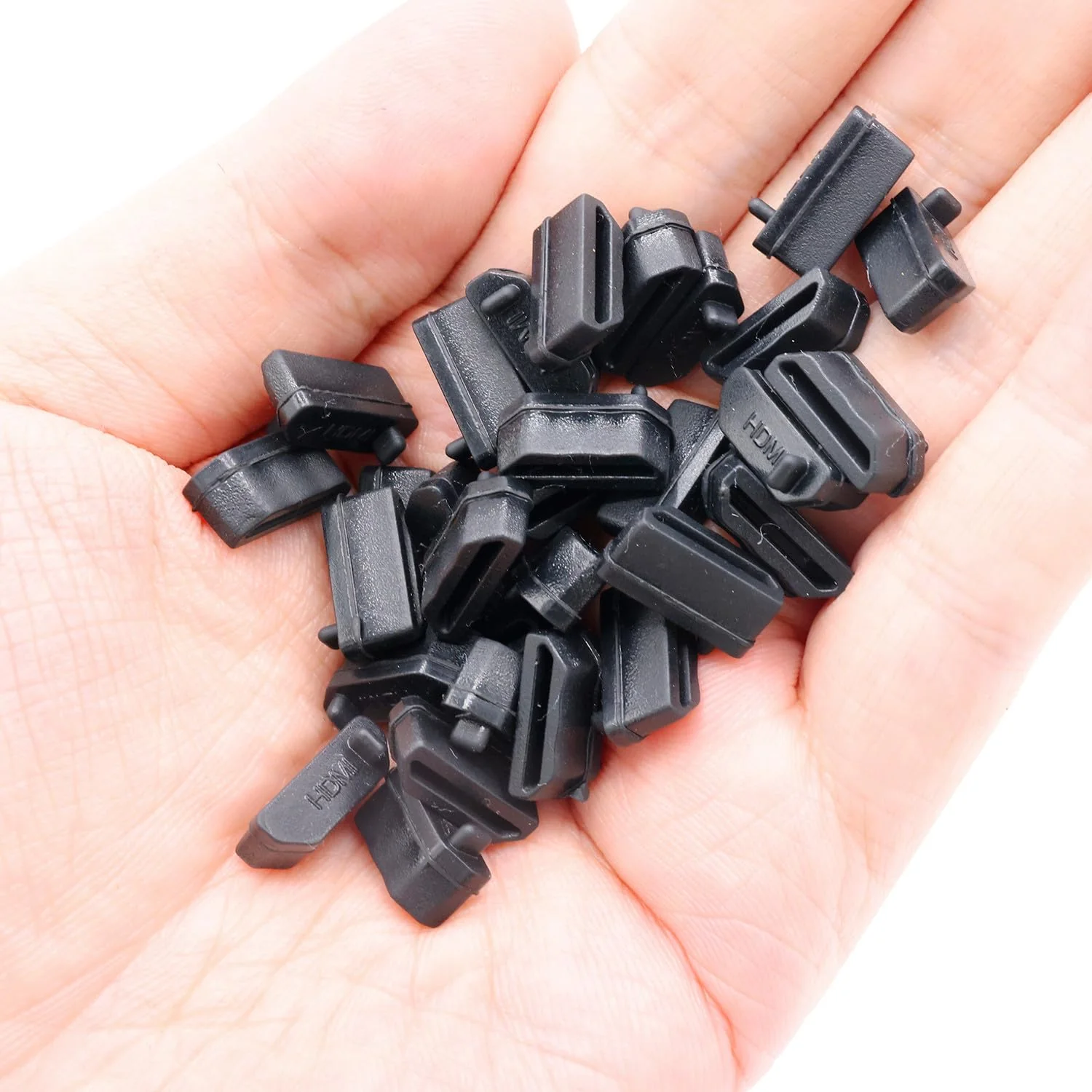 30pcs HDMI Silicone Anti Dust Cap Cover Plugs, HDMI Female Port Dustproof Plug Soft Protector Stopper, for TV,Laptop Computers etc,Black - Image 5