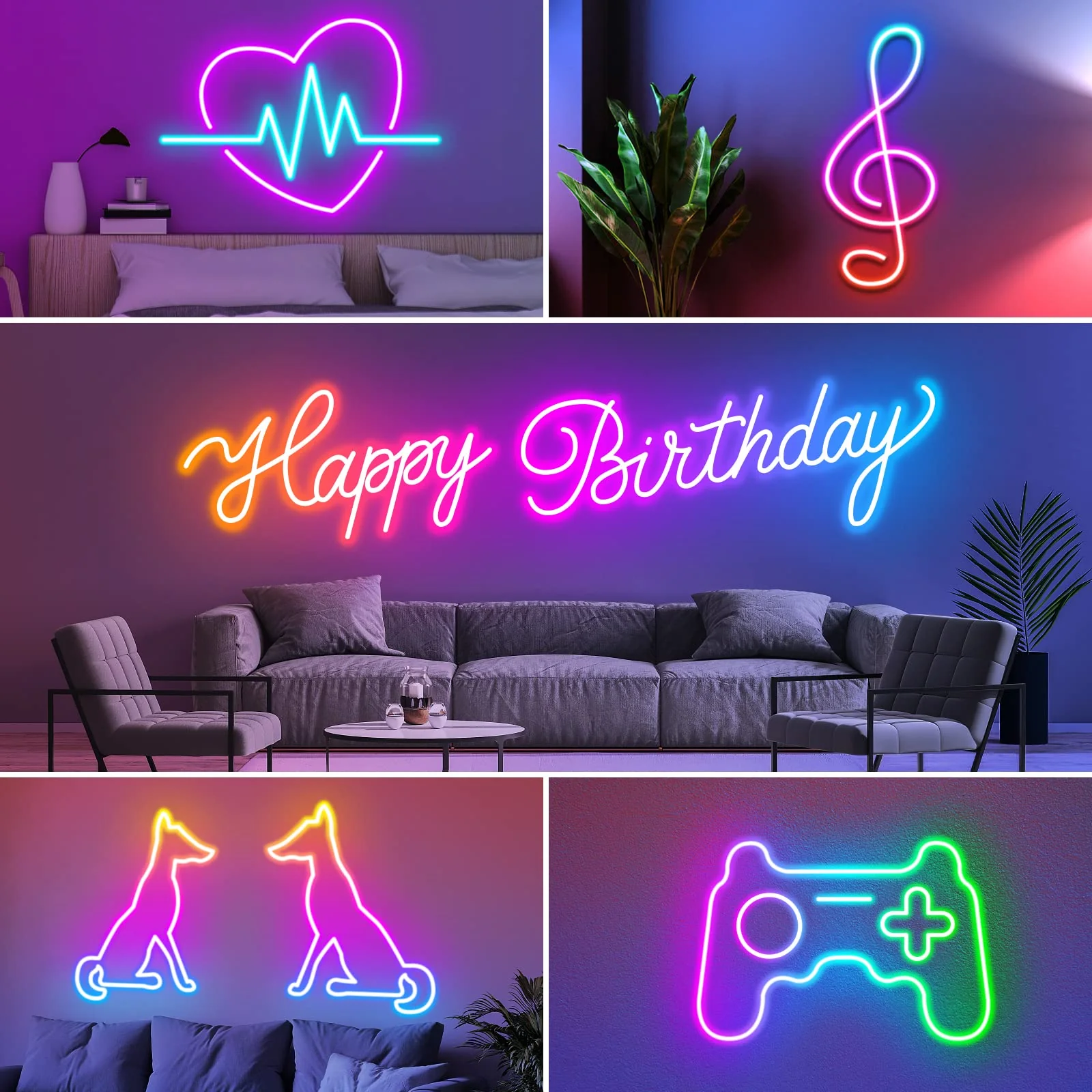 32.8Ft Neon Rope Lights,Flexible Led Rope Lights Control with App/Remote,Multiple Modes RopeLights,IP65 Outdoor RGB Led Neon Lights NonWater Resistant,Music Sync Gaming Led NeonLight Strip 32.8FT - Image 4
