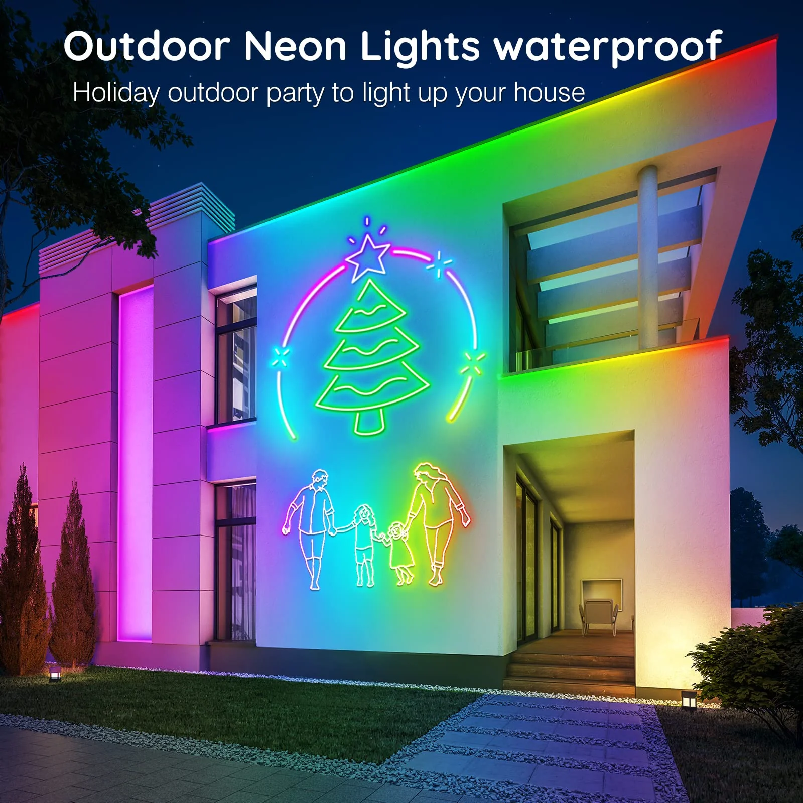 32.8Ft Neon Rope Lights,Flexible Led Rope Lights Control with App/Remote,Multiple Modes RopeLights,IP65 Outdoor RGB Led Neon Lights NonWater Resistant,Music Sync Gaming Led NeonLight Strip 32.8FT - Image 6