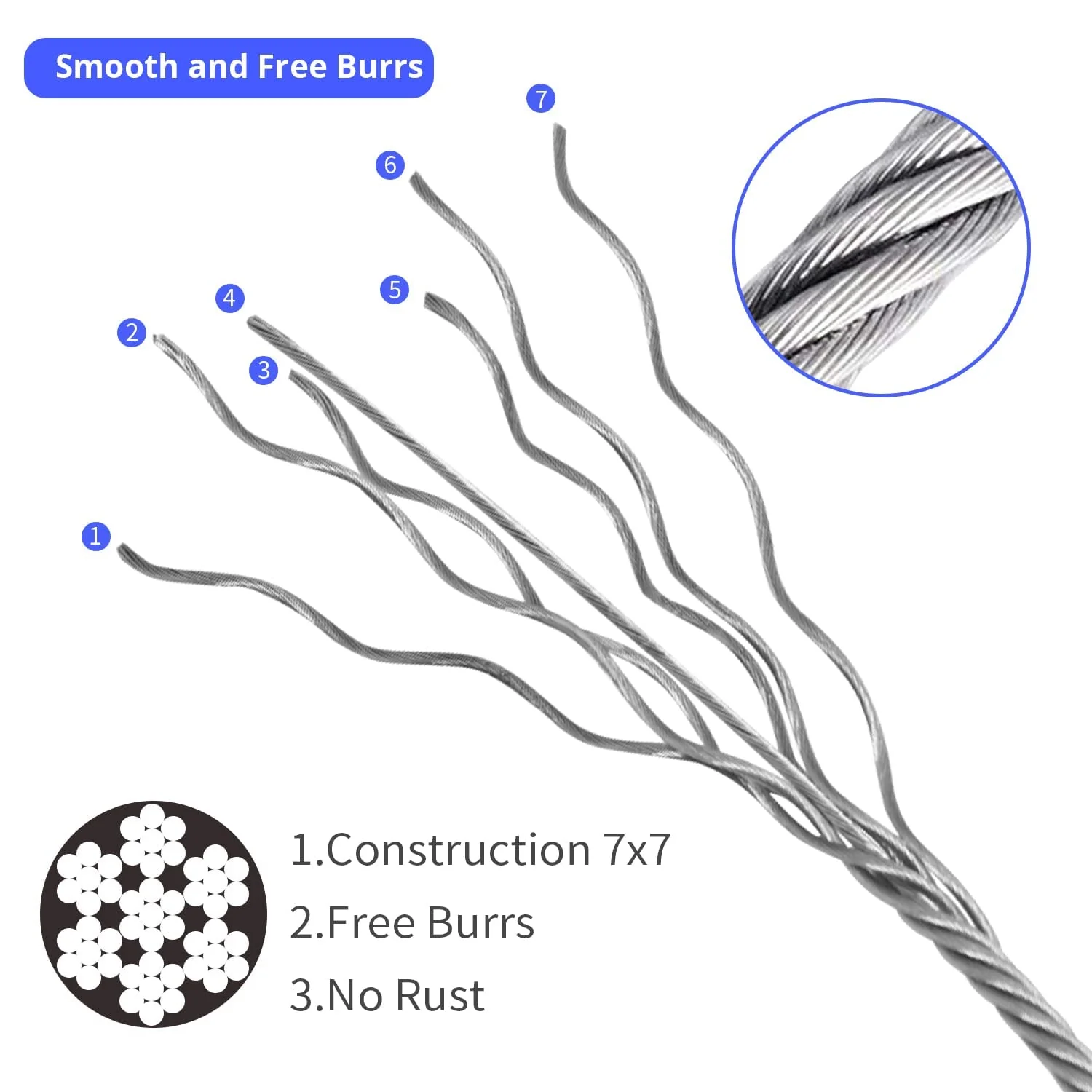 32'' Safety Cables 10 Pack, Czgor Stainless Steel Safety Cables with Carabiner Lock lighting Fall Prevention Security Cable Safety Rope for DJ Stage Lighting Bicycle Luggage Lock 110lb Load Capacity safety cables 10 pack 110 lb - Image 4