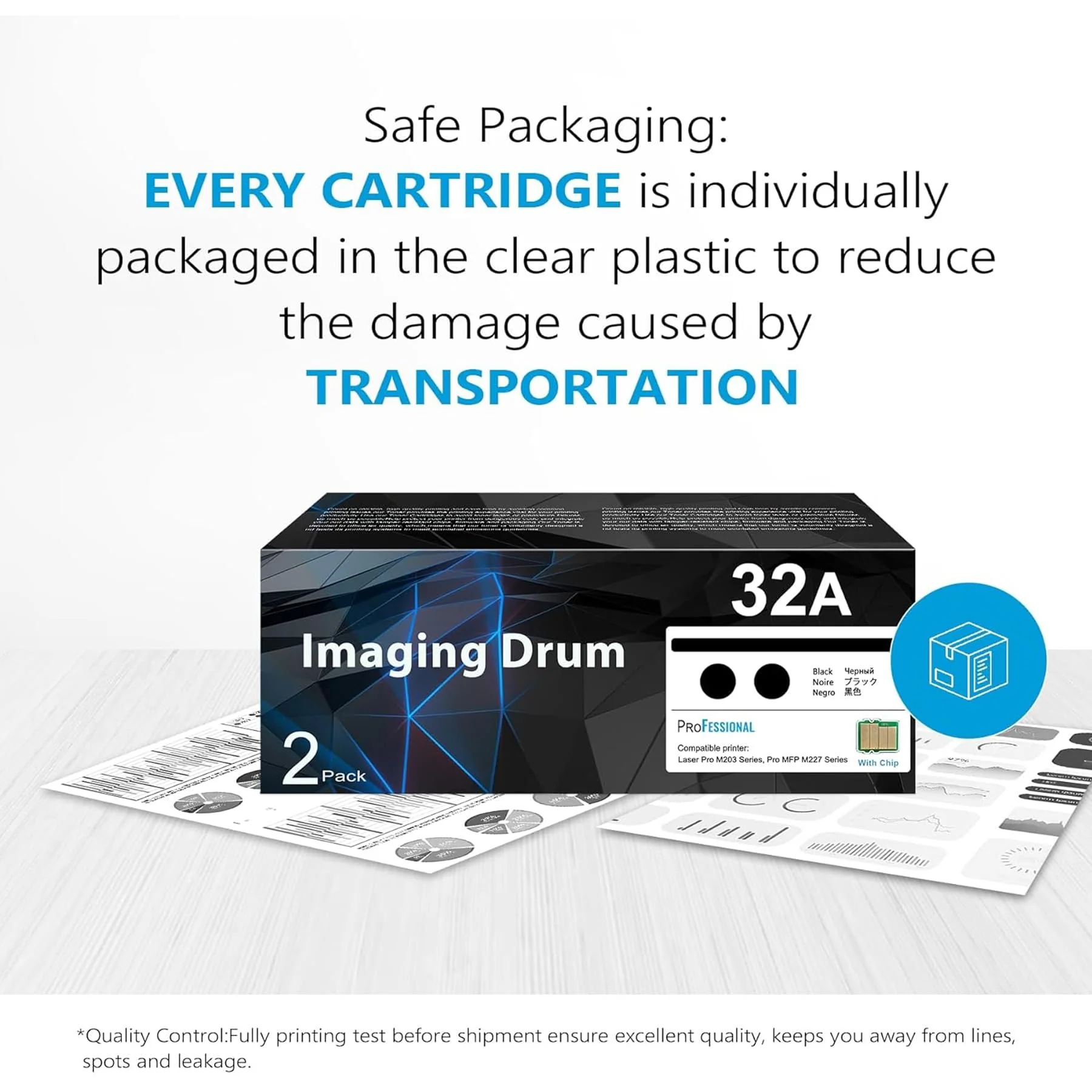 32A Imaging Drum Black Extra High-Yield 2-Pack | 32A CF232A Imaging Drum Replacement for HP 32A Drum Unit CF232A Compatible with Laser Pro M203dn M203dw MFP M227fdn M227sdn M227fdw Printer | CF232A - Image 4