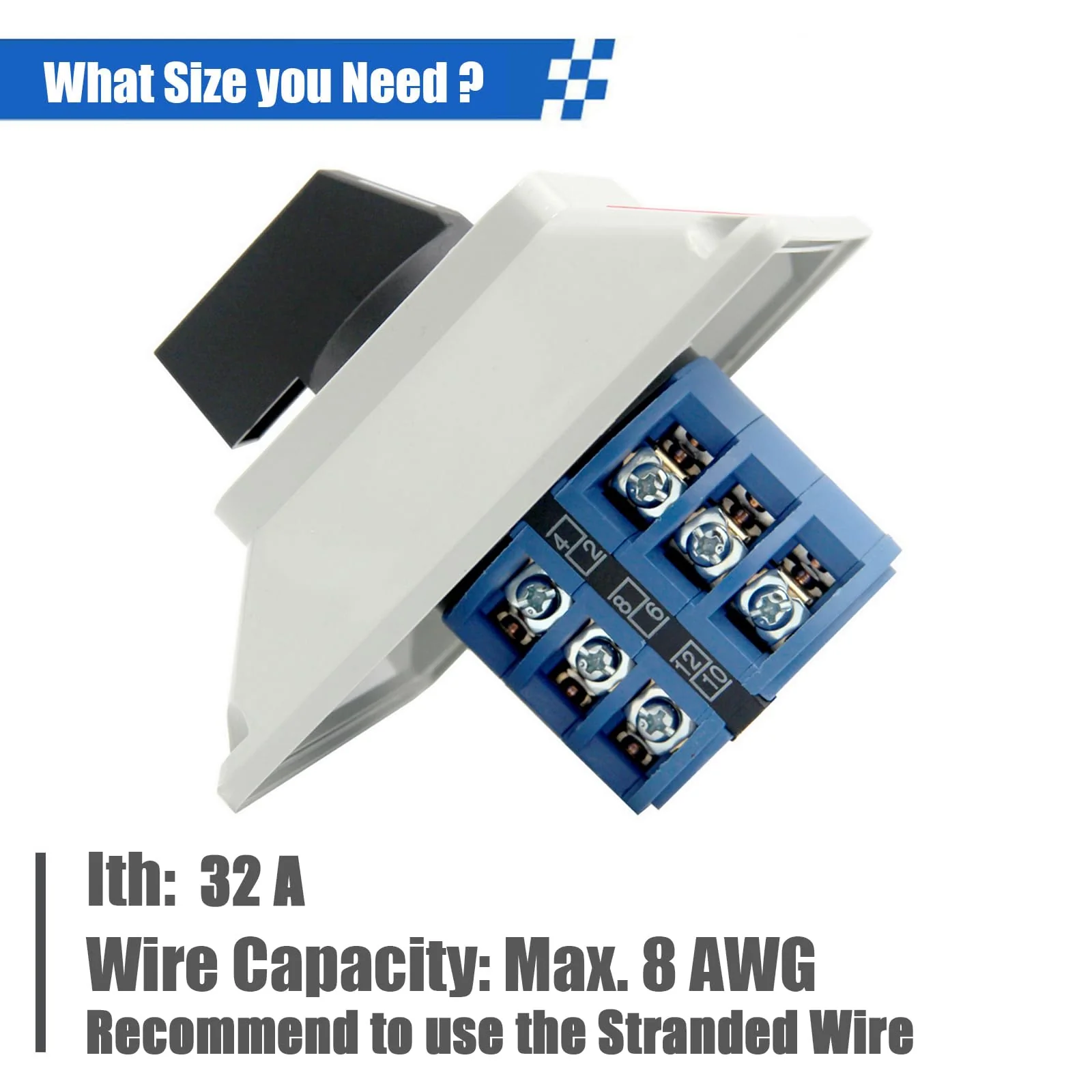32A Rotary Changeover Switch With Exterior Box, 3 Position 3 Phase 12 Terminals, 2-Way 3NO 3NC Universal Selector, Cam Switch Box IP65, CE (30 Amp.) - Image 3