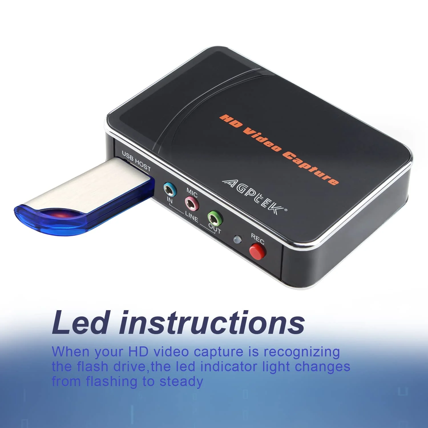 32GB FAT32 Format USB 2.0 Flash Drives, USB Memory Stick for Game Capture Card/Cassette Player/Computer/Laptop/External Data Storage with Indicative Light - Image 4