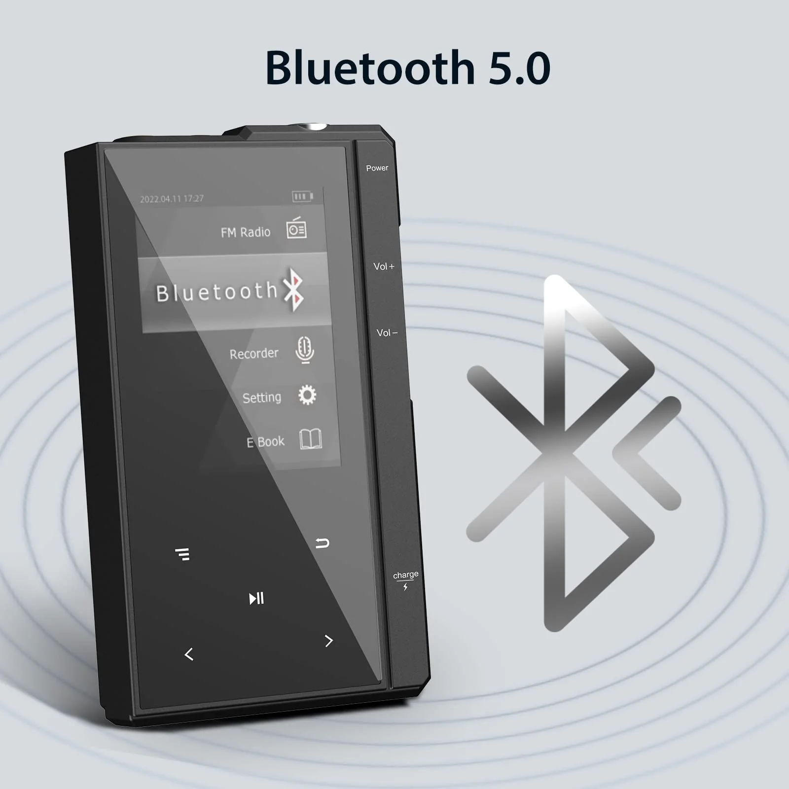 32GB MP3 Player with 90 Hours Long Battery Life,Bluetooth 5.0,Phinistec Z6 Digital Audio Player with Loud Speaker, 2.4'' IPS Portable Music Player,FM Radio,Voice Recorder Support up to 256GB(Black) 32GB - Image 3