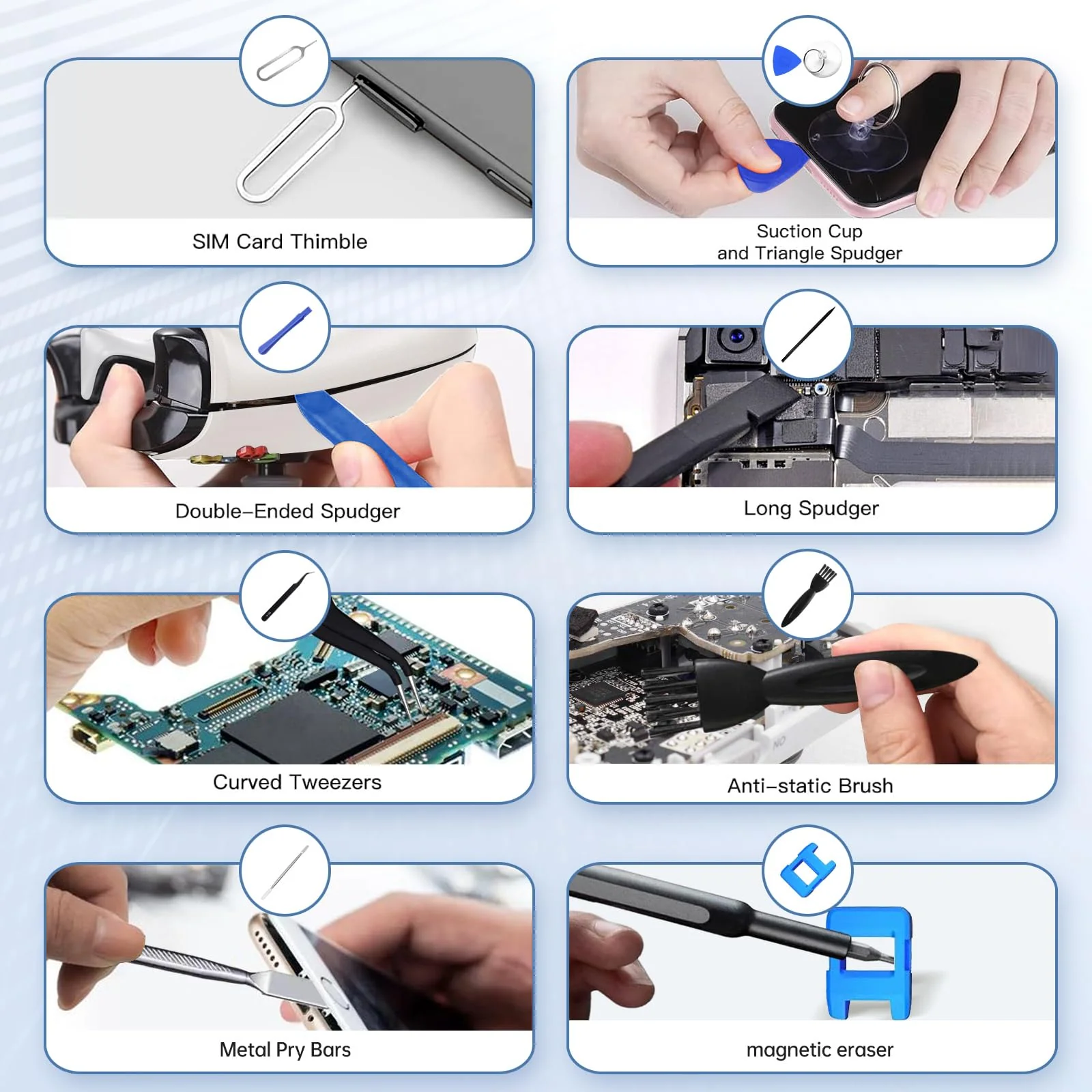 34Pcs Precision Screwdriver Set Repair Tool Cleaning kit for iPhone 5 6 6S 7 8 X XS XR SE 11 12 13 mini 14 15 Plus Pro Max,ipad,MacBook,Laptop,Switch,Camera,Game Console,Watch, Mobile cell phones,etc - Image 6