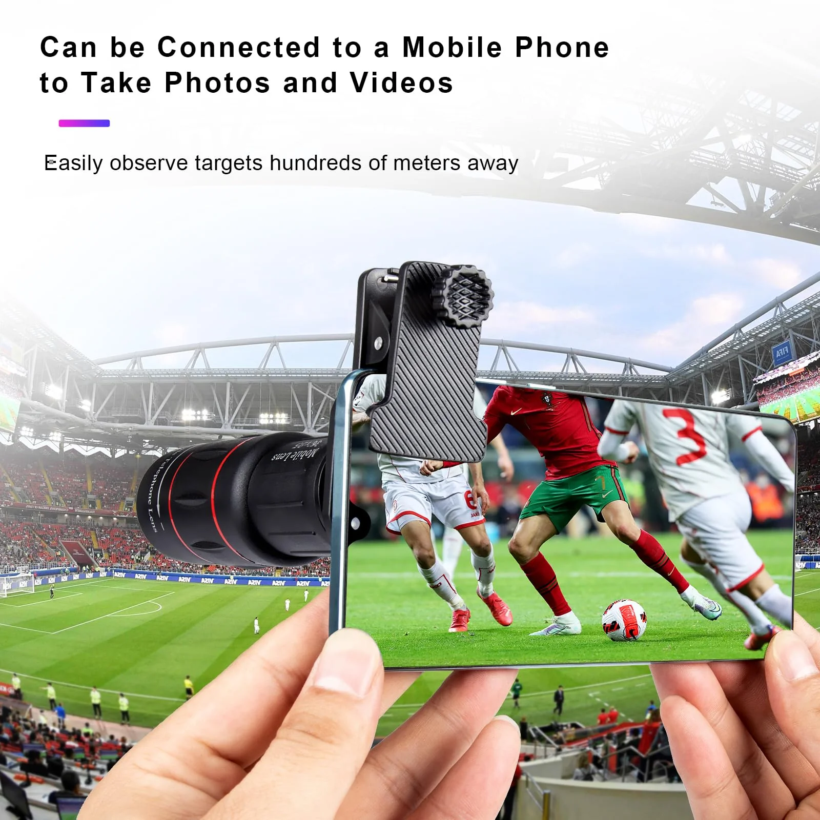 36X Long Focus Telephoto Phone Lens for iPhone and Android, Zoom Cellphone Camera Lens with Phone Clip for Picture Video Taking - Image 2