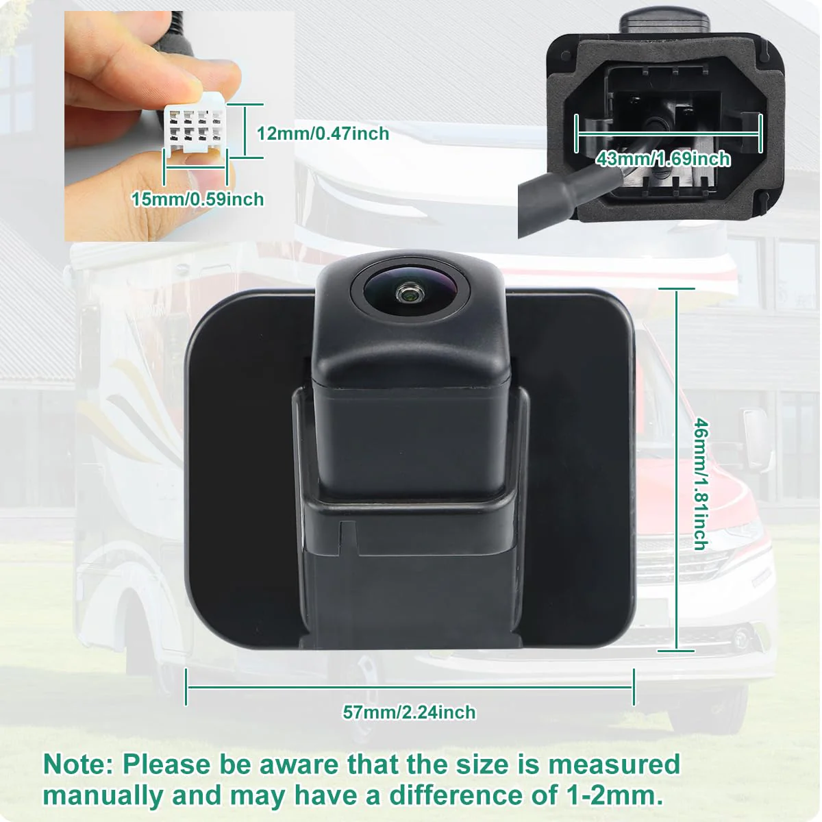 39530-T2A-A31 OE Backup Camera Replacement for Honda Accord Sedan 2014-2017, GreenYi Reverse Rear Park Assist Camera Replaces 39530-T2A-A21 39530-T2A-U110-M2 590-440 - Image 3