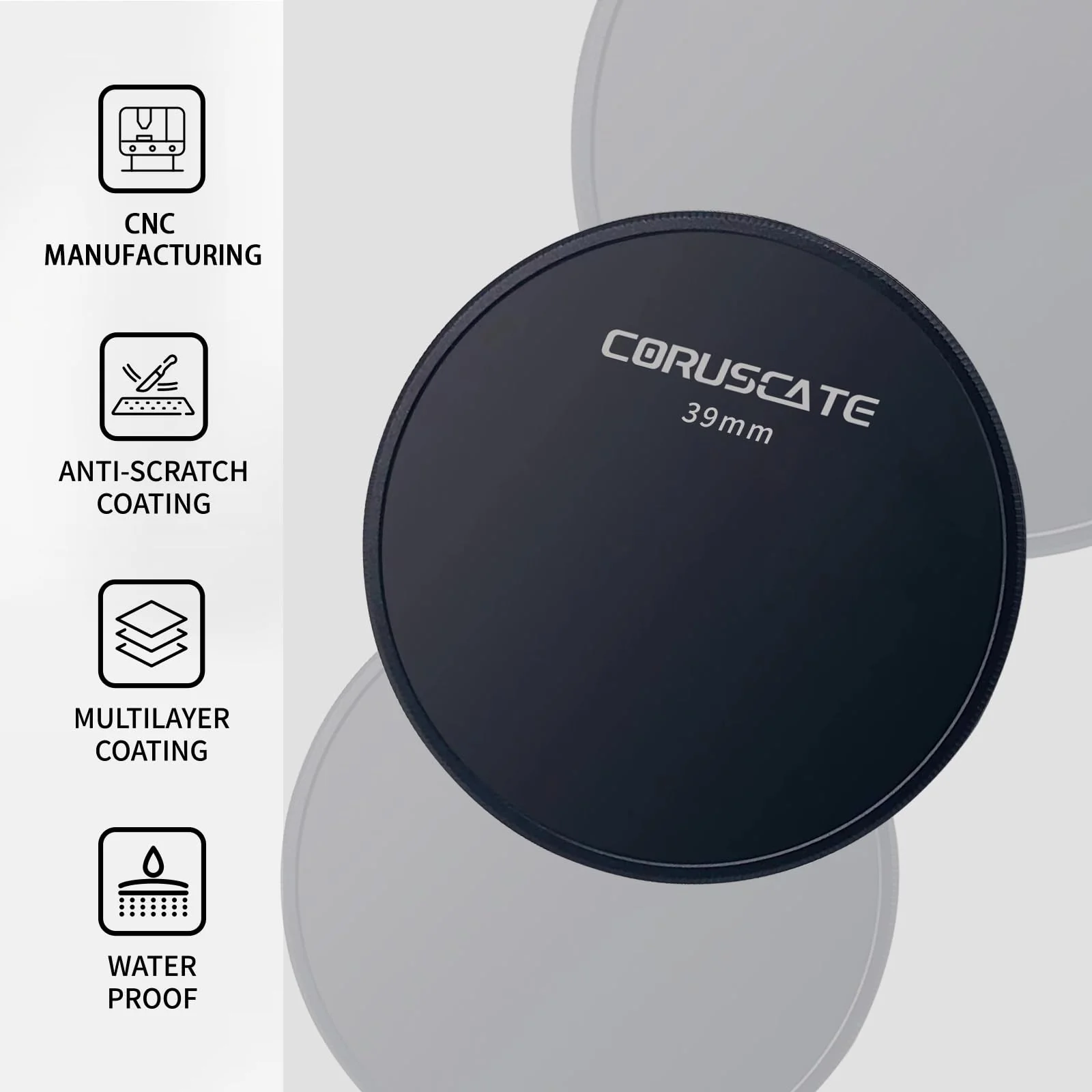 39mm Metal Filter Cap,Lens Cap,Compatible with All Any 39mm with Camera Thread Lens and 39 mm ND,CPL,UV Filter Accessory.(Front Cover+Rear Cover)+Lens Cleaning Cloth - Image 2
