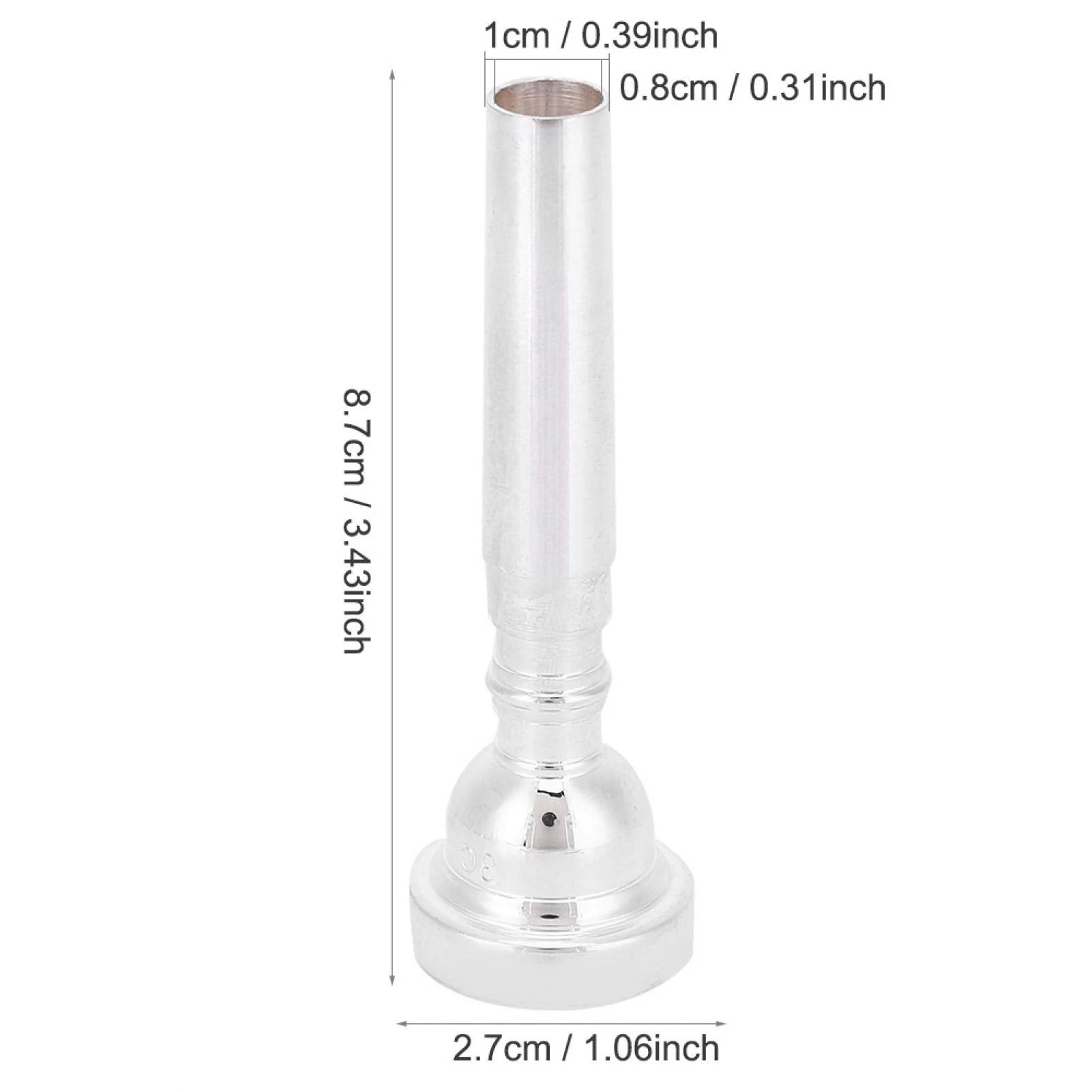 3c Trumpet Mouthpiece Musical Instruments For Bach Conn (Silver) - Image 8