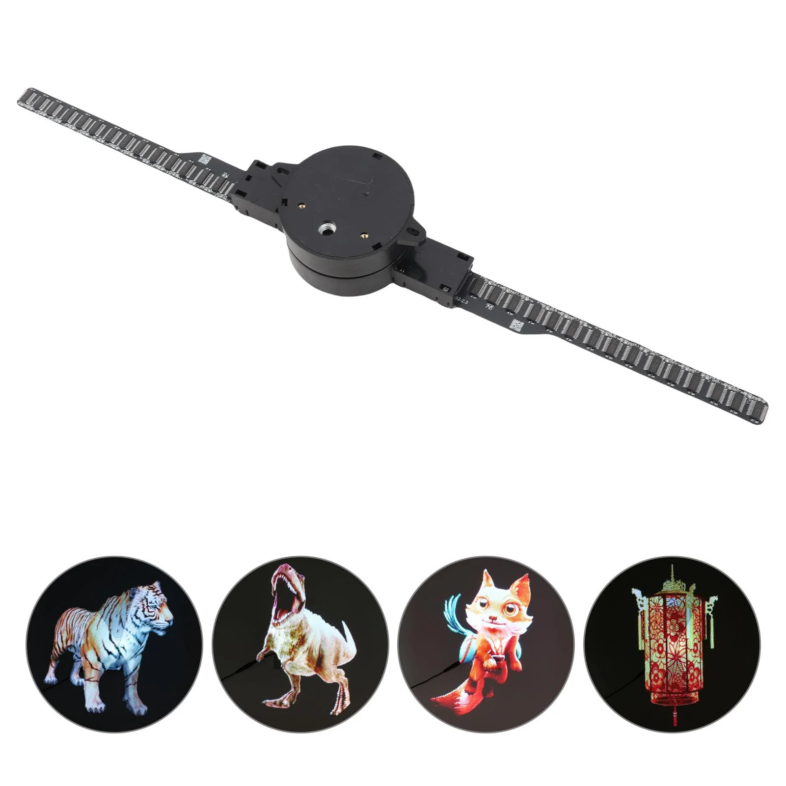 3D Hologram Fan 16.5in 2000x224 3D Projector with 224 LED Light Beads, Borderless Images, Custom Editing for Business Store Advertising 100-240V - Image 6