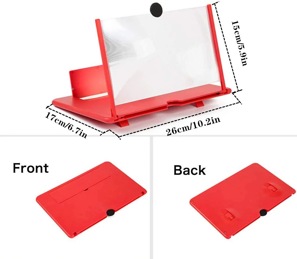 3D Screen Magnifier 12-inch HD Mobile Smartphone Video Magnifier Support X / 8/8 Plus / 7/7 Plus / 6 / 6s / 6 Plus / 6s Plus and All Other Smartphones - Image 5