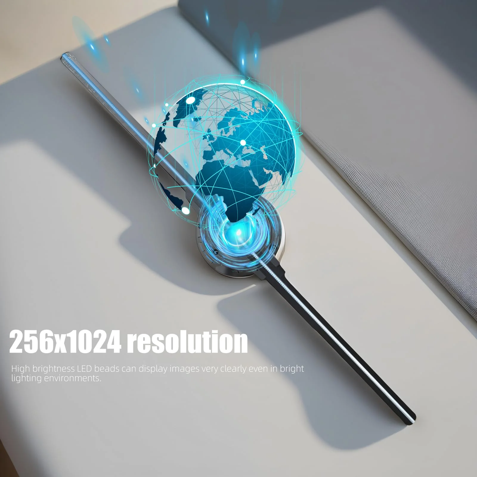 3Dhologramfan 19.7 “, LED Holographic Display Fan for Commercial Advertising, App/PC/WiFi/Bluetooth, 3Dhologram Projector Fan for Store, Holiday, Retail & Trade Show Display with 1500 Video Library - Image 5