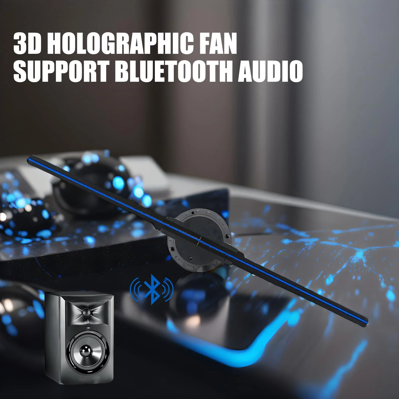 3Dhologramfan 19.7 “, LED Holographic Display Fan for Commercial Advertising, App/PC/WiFi/Bluetooth, 3Dhologram Projector Fan for Store, Holiday, Retail & Trade Show Display with 1500 Video Library - Image 6
