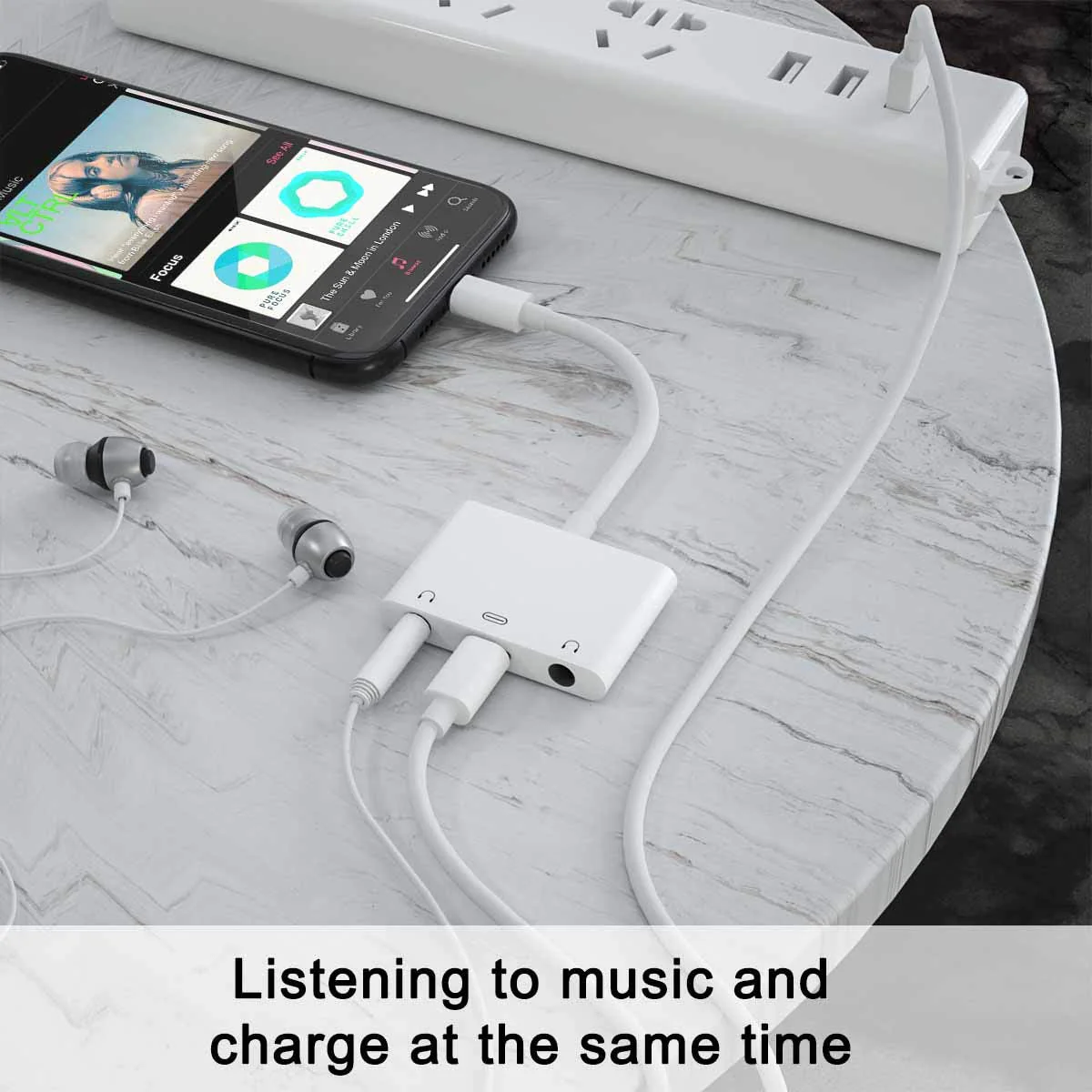 3in1 Lighting to 3.5mm,Headphone Adapter for iPhone, Dual Earphone Jack Audio and Charging Adapter,Headphone Splitter for iPhone 14/13/12/11/XS Max/XR/8/7 Plus /6/ iPad,Support iOS 10 to16 - Image 5