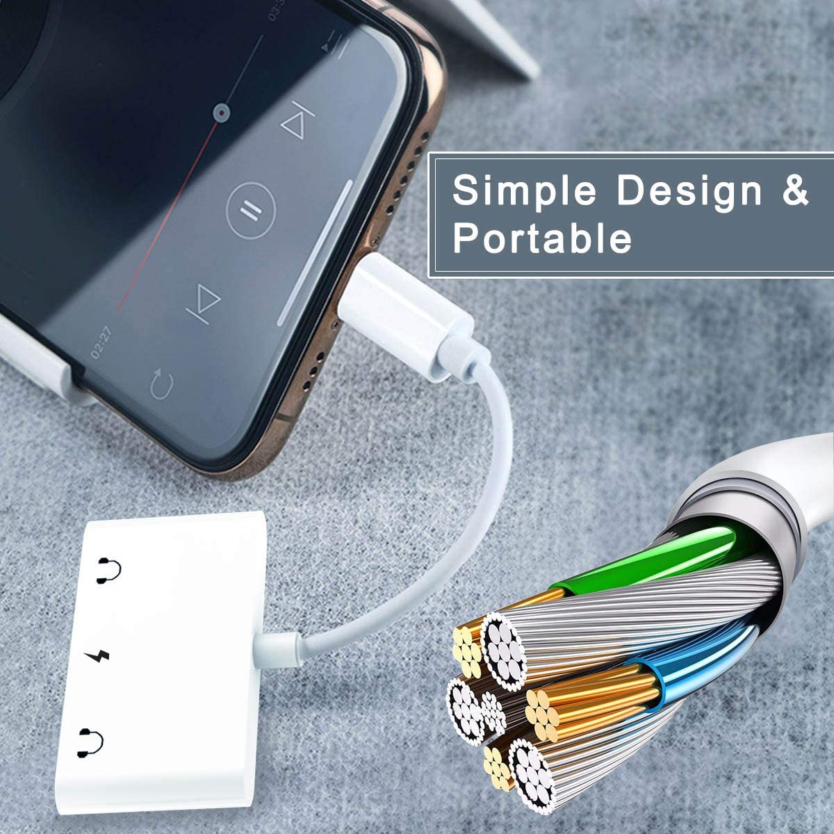 3in1 Lighting to 3.5mm,Headphone Adapter for iPhone, Dual Earphone Jack Audio and Charging Adapter,Headphone Splitter for iPhone 14/13/12/11/XS Max/XR/8/7 Plus /6/ iPad,Support iOS 10 to16 - Image 8