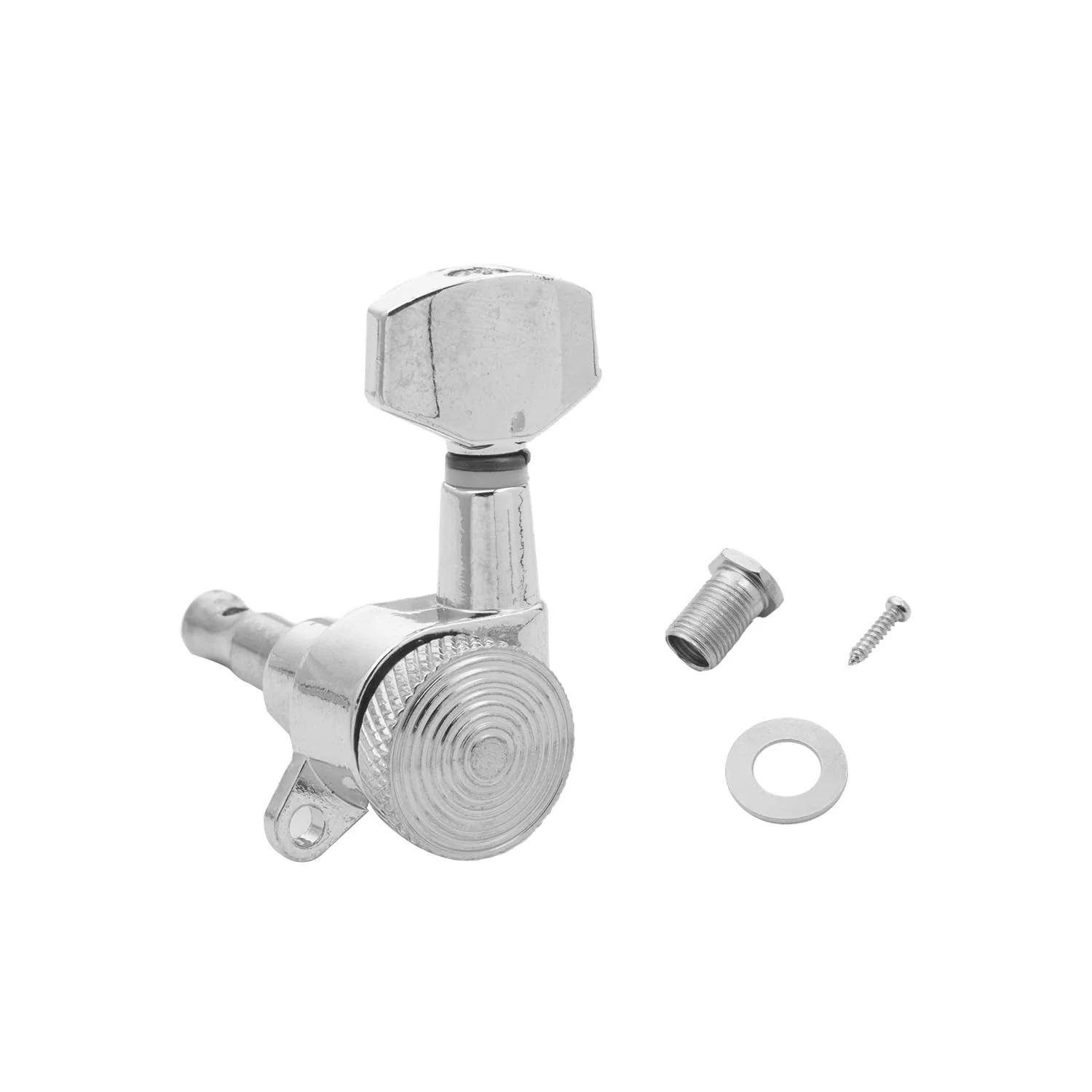 3L3R Guitar Locking Tuners Handed Lock String Tuning Key Pegs Machine Heads for Folk Style Electric Acoustic Guitars (Chrome） 3 Left 3 Right Chrome - Image 2