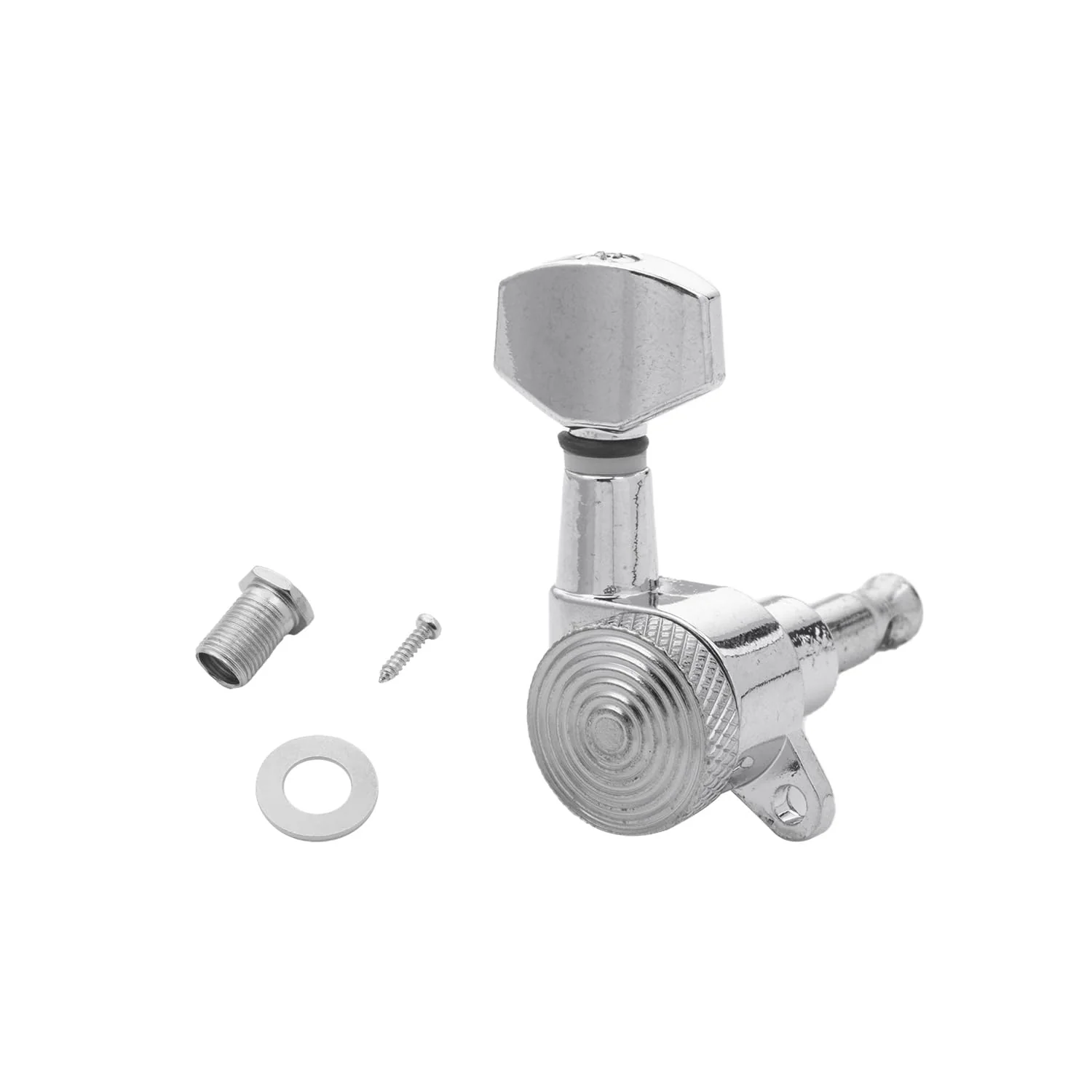 3L3R Guitar Locking Tuners Handed Lock String Tuning Key Pegs Machine Heads for Folk Style Electric Acoustic Guitars (Chrome） 3 Left 3 Right Chrome - Image 3
