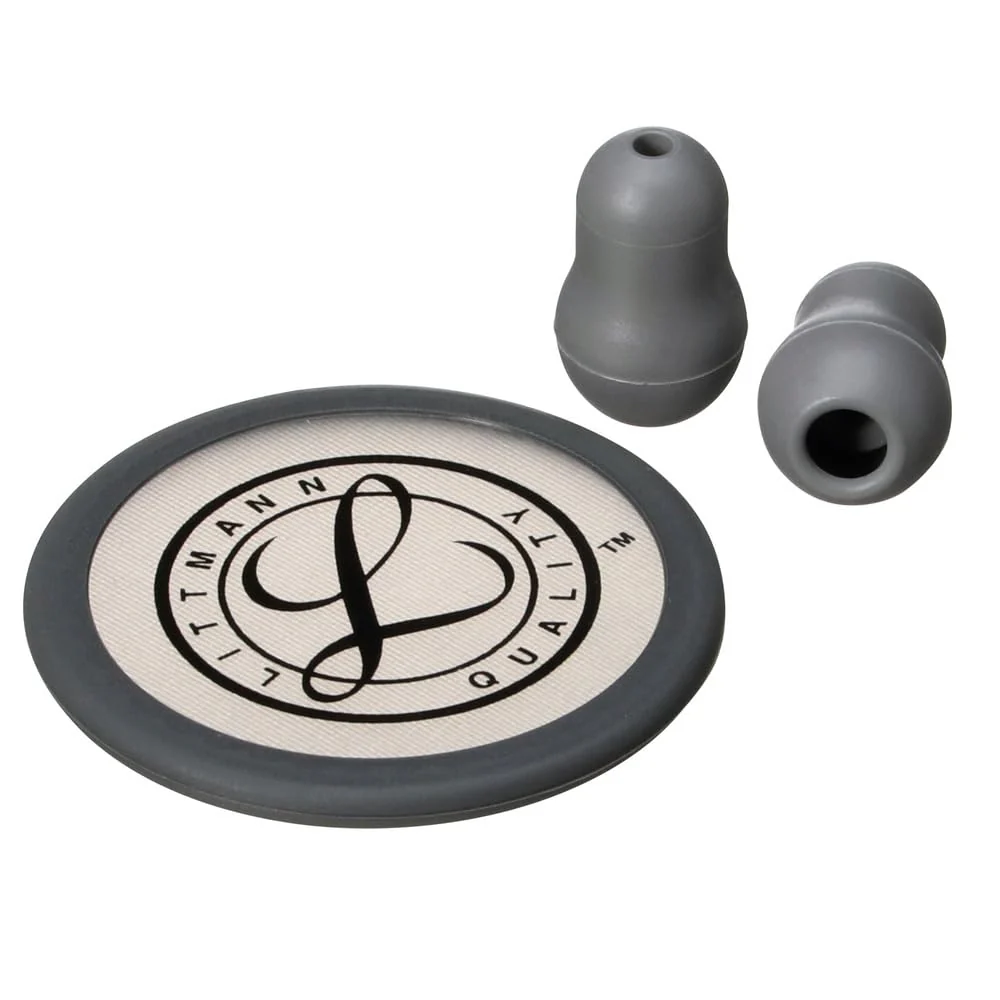 3M Littmann Stethoscope Spare Parts Kit – Gray, Compatible with Master Classic II™, Includes Snap Tight Soft-Sealing Small Eartips, Tunable Diaphragm & Rim, 40023 - Image 3