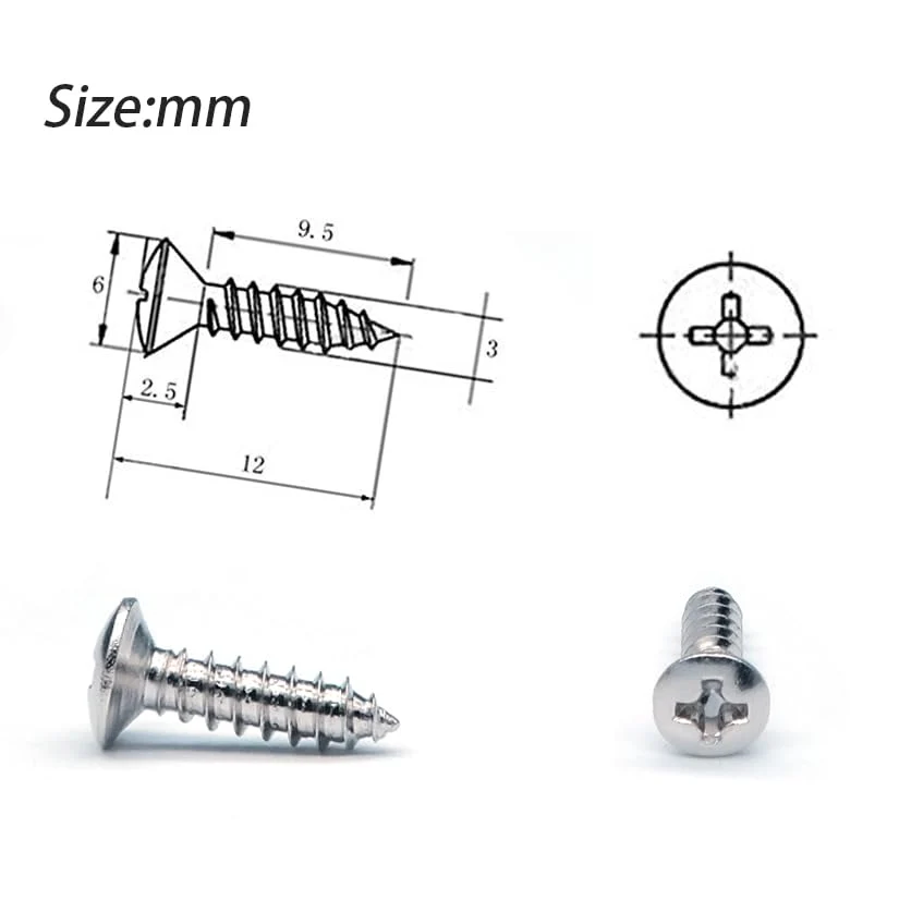 3MM Electric Guitar Bass Pickguard Screws Pick Guards Scratch Plate Mounting Screws for Fender Strat ST Tele TL Stratocaster Telecaster Gibson LP Les Paul SG Guitar Pack of 50 (Chrome) Chrome - Image 5