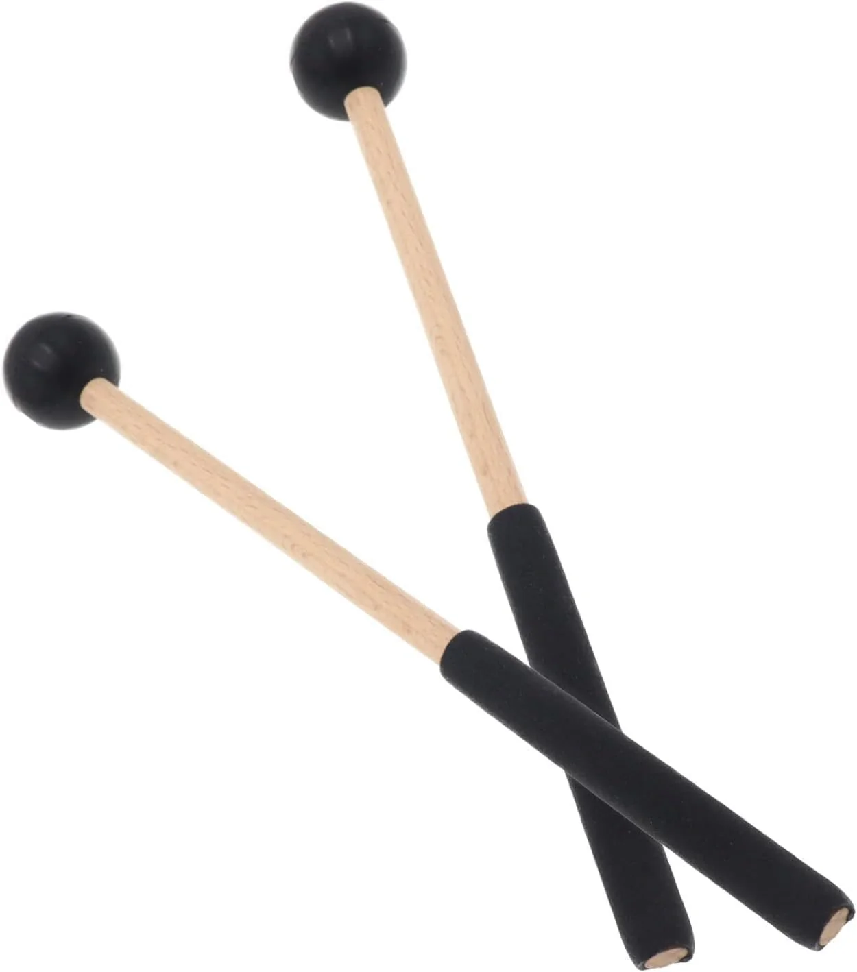 3Pair Steel Tongue Drum Mallet Hand Pan Sticks Percussion Instrument Accessories with Bracket, Velvet Storage Bag - Image 2
