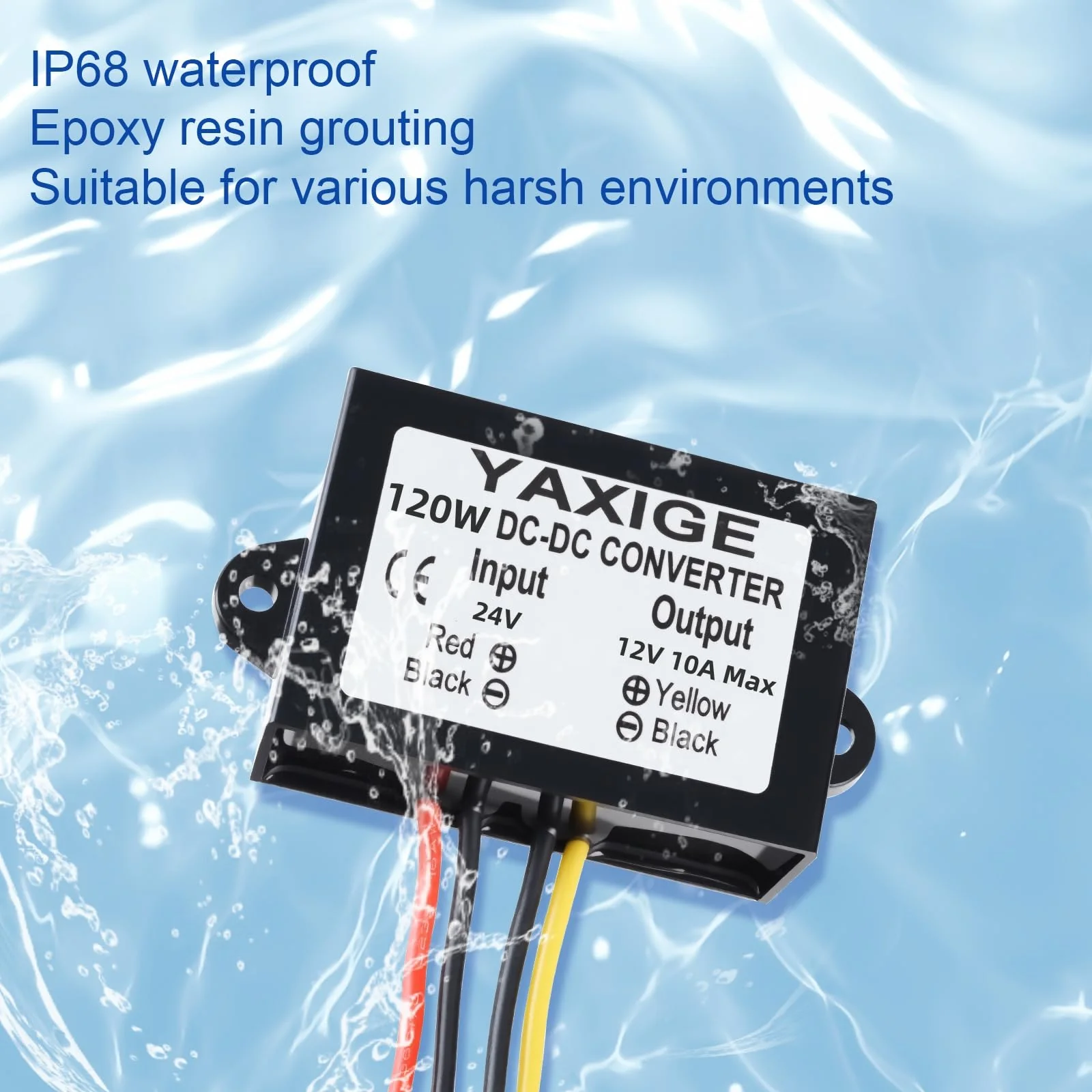 3PCS 24V to 12V 10A 120W Step-Down Converter Regulator Waterproof Step-Down Power Supply Reducer Regulator Voltage Module (16V-32V to 12V, 10A) 24V TO 12V 3PCS - Image 6