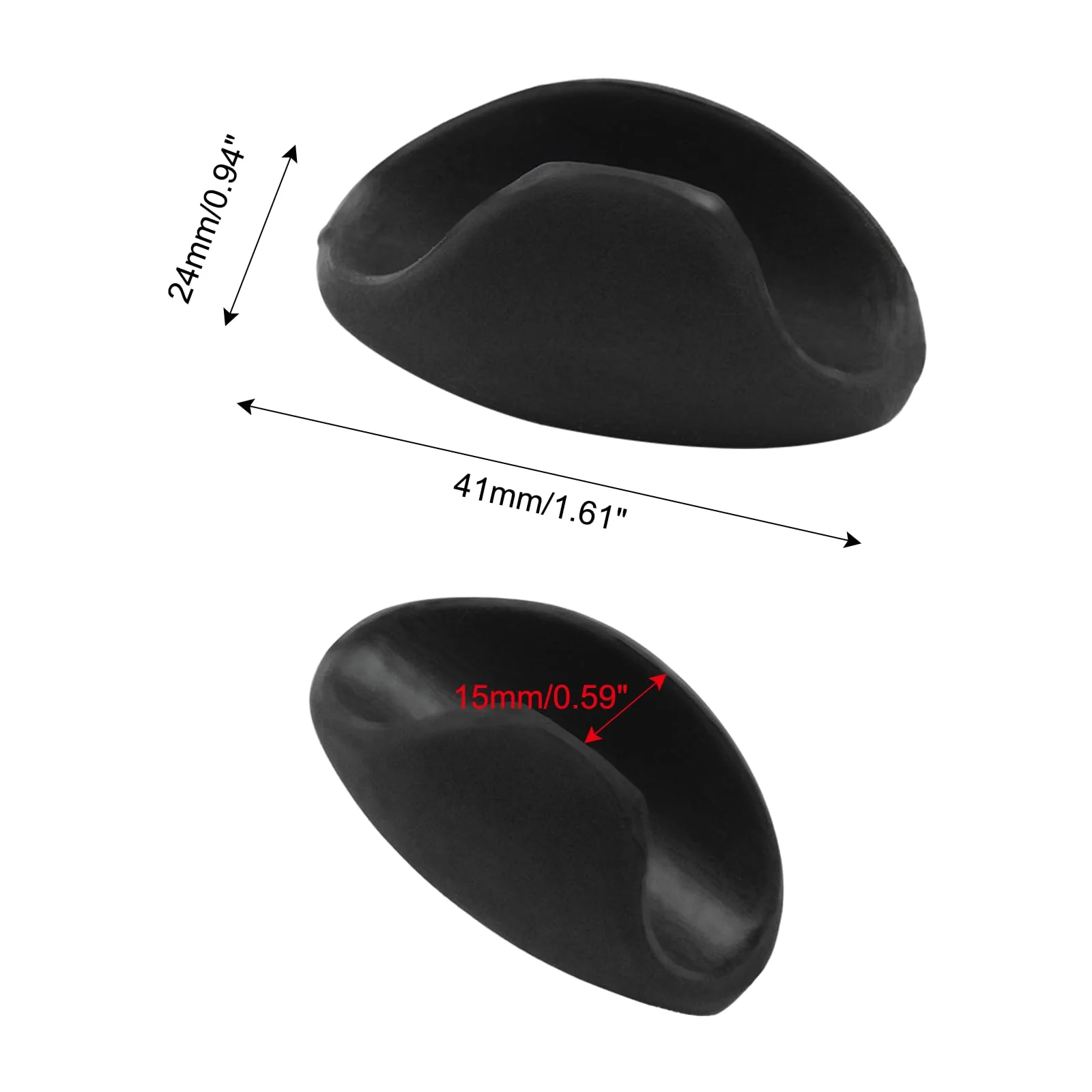 3Pcs Black Flute Thumb Rest Cushion, Soft Silicone Finger Cover for Flute Wind Instrument - Image 2