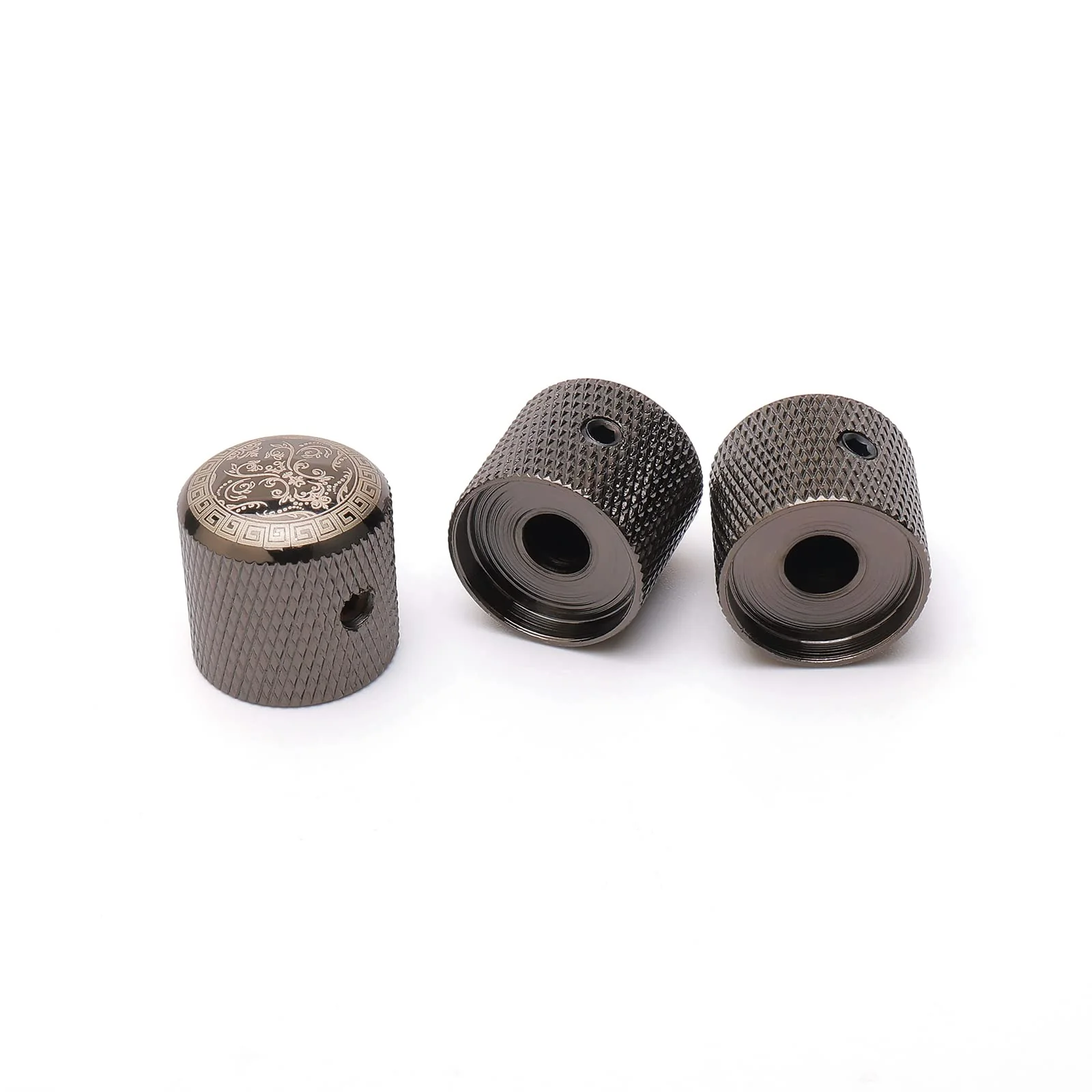 3PCS Classical Guitar Knobs Vintage-Inspired Engraved Metal Volume Tone Knobs for 6mm Shaft Pots Guitar - Image 3