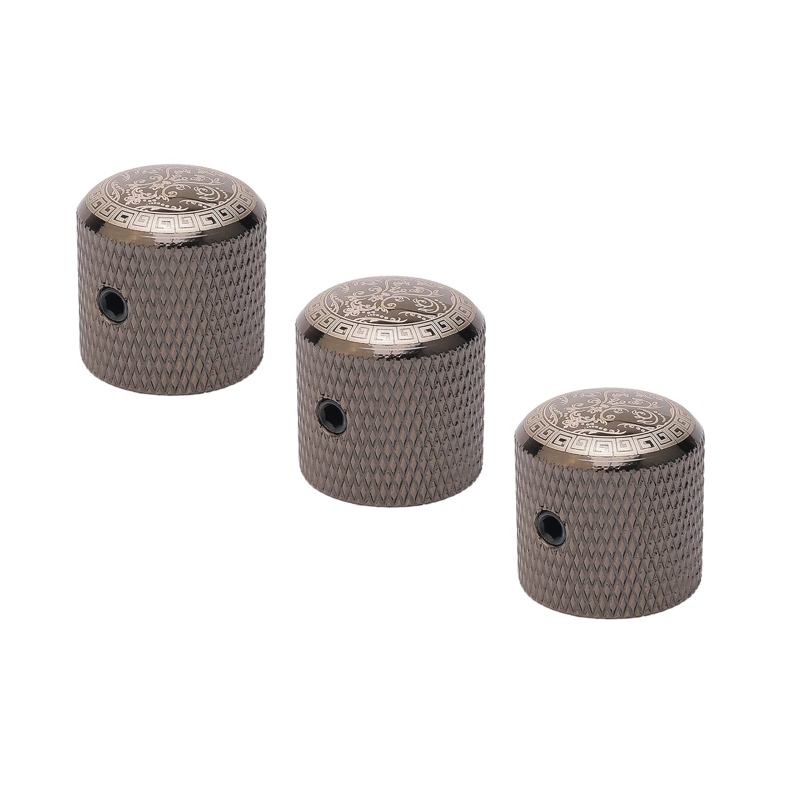 3PCS Classical Guitar Knobs Vintage-Inspired Engraved Metal Volume Tone Knobs for 6mm Shaft Pots Guitar - Image 4