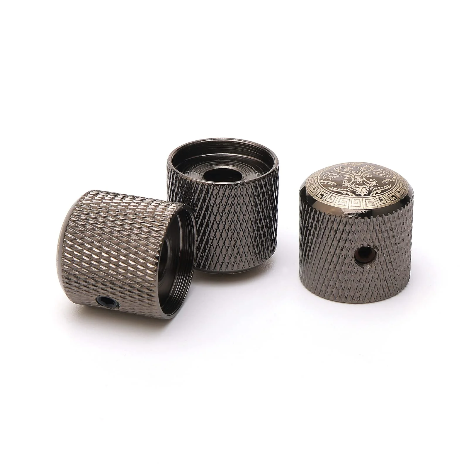 3PCS Classical Guitar Knobs Vintage-Inspired Engraved Metal Volume Tone Knobs for 6mm Shaft Pots Guitar - Image 5