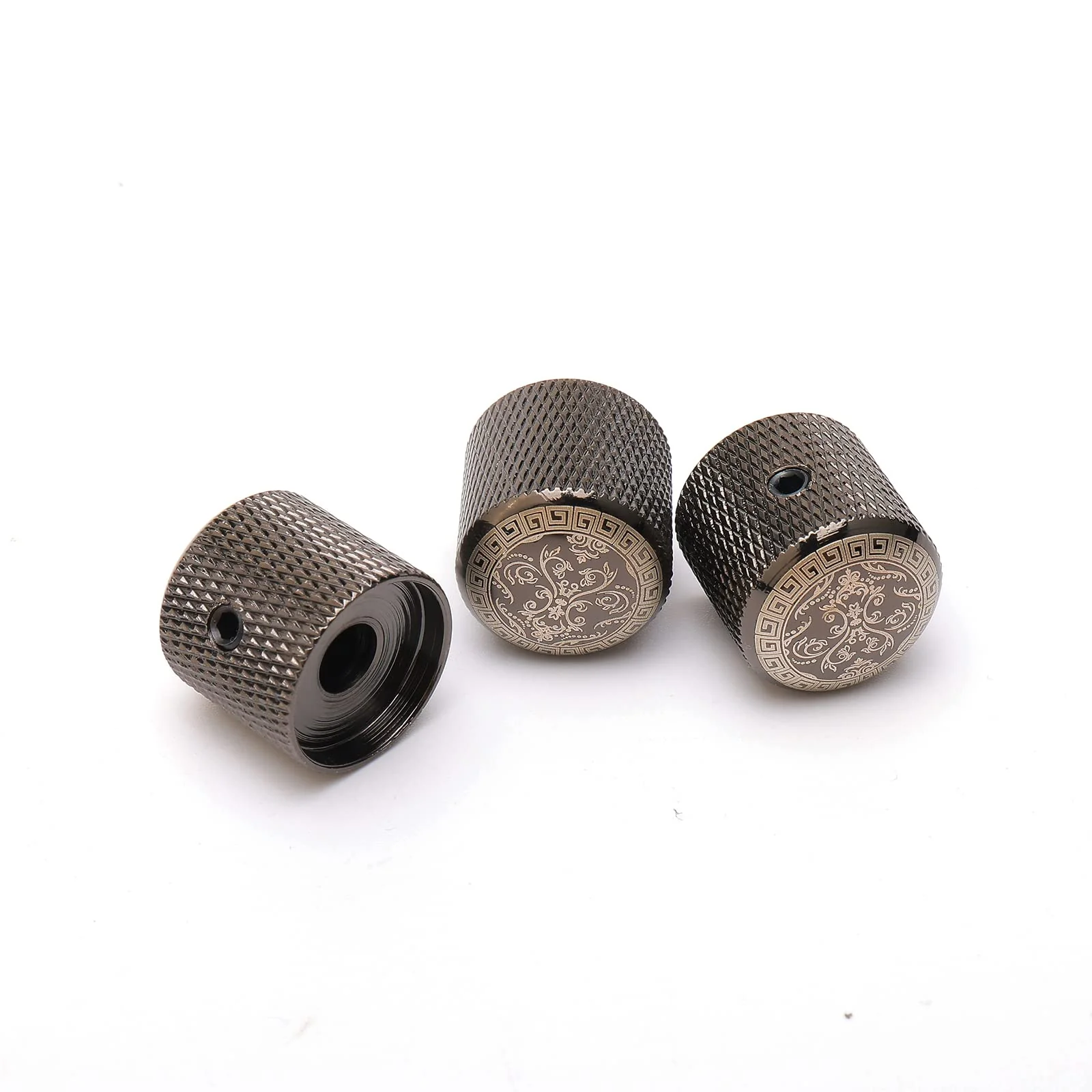 3PCS Classical Guitar Knobs Vintage-Inspired Engraved Metal Volume Tone Knobs for 6mm Shaft Pots Guitar - Image 6