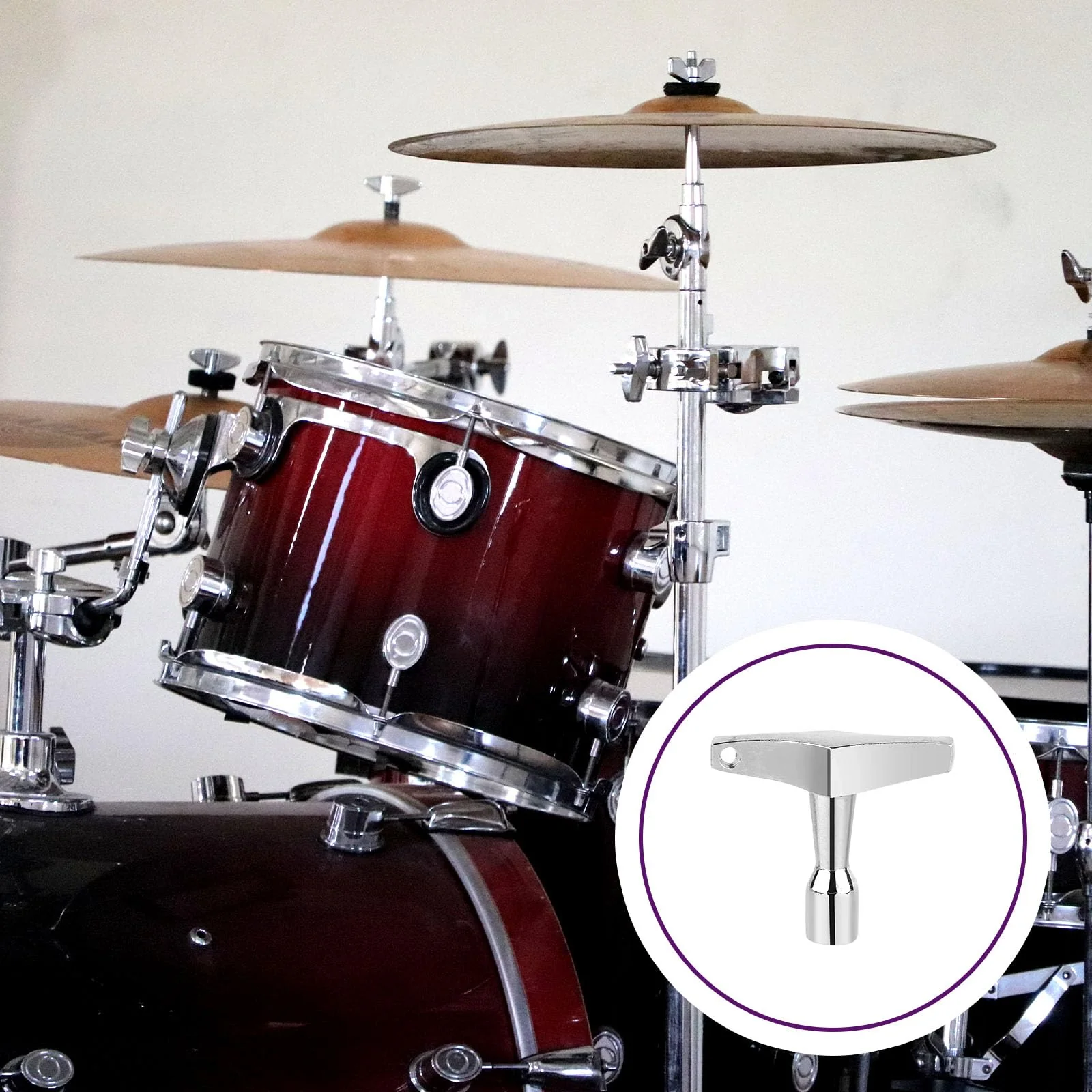 3pcs Drum Key, Magnetic Drum Tuner Keychain S-Shaped Ergonomic Handle Drum Key Drill Bit Drum Key Tool for Acoustic and Electronic Drums (Quadrilateral) - Image 7