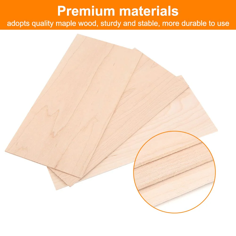 3Pcs Guitar Head Veneers, Maple Guitar Headplate for Guitar Luthiers Replacement Tool Maple Wood Veneer Maple Veneer - Image 2