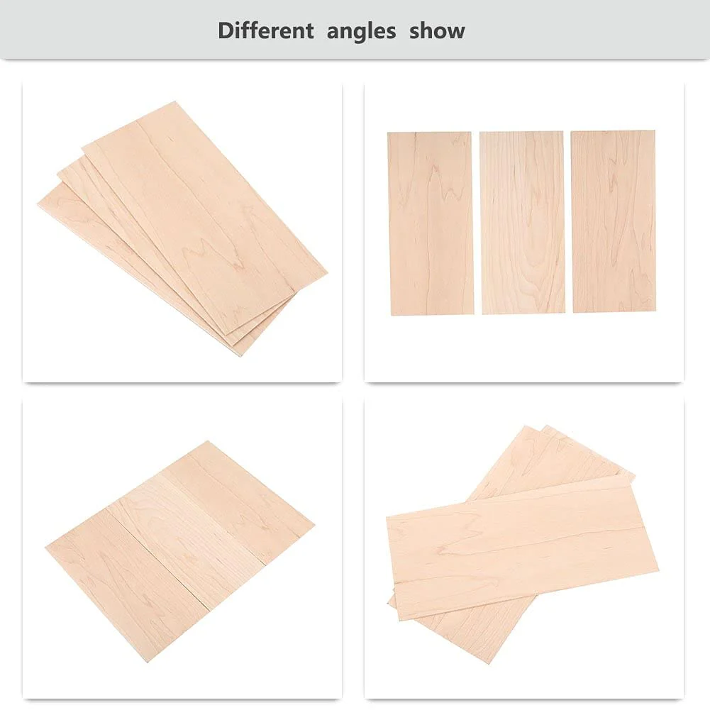3Pcs Guitar Head Veneers, Maple Guitar Headplate for Guitar Luthiers Replacement Tool Maple Wood Veneer Maple Veneer - Image 7