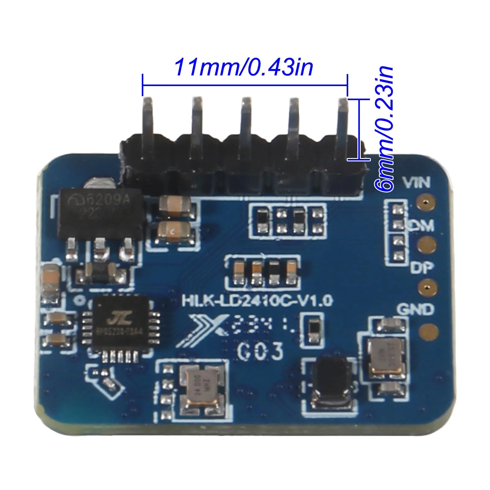 3pcs LD2410C Human Presence Radar Sensor Module HLK-LD2410 Sensor Module LD2410 Millimeter Wave Radar Sensor Module Non Contact 24GHz ISM Band Serial Port IO Level Output - Image 3