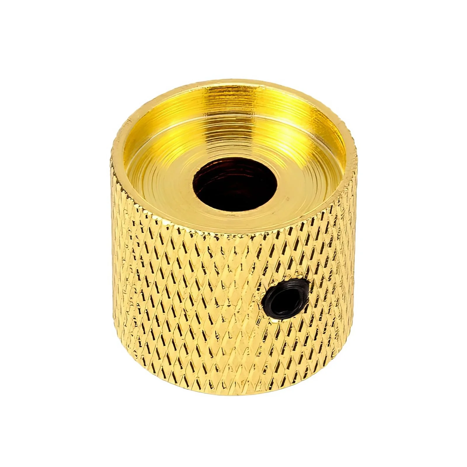 3PCS Metal Volume Tone Dome Guitar Speed Control Knurled Shaft Pots Knobs with Keys Screws Set for Electric Guitar or Bass (Gold) - Image 3
