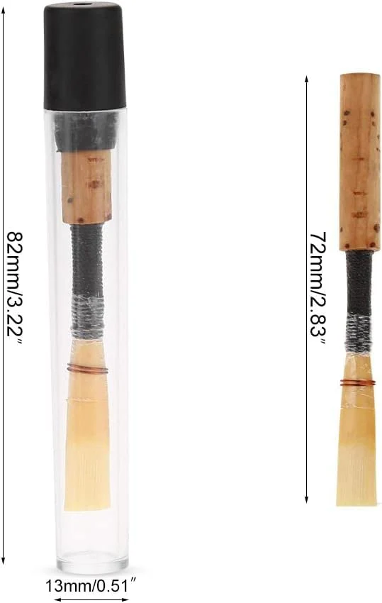 3Pcs Oboe Reed Medium Soft Oboe Reeds Handmade Oboe Reed for Beginners Wind Instrument Parts with Transparent Plastic Storage Box (Black) - Image 3