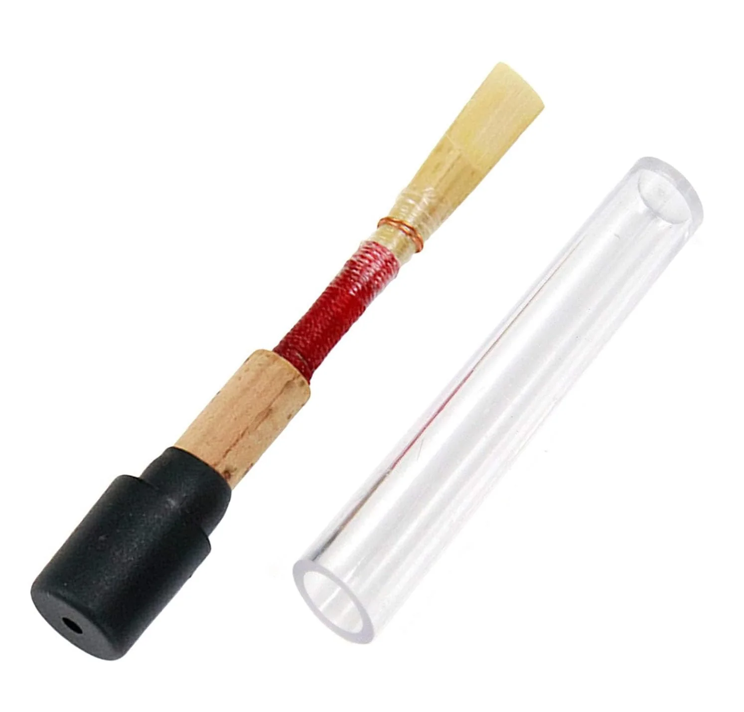 3Pcs Oboe Reed Medium Soft Oboe Reeds Handmade Oboe Reed for Beginners Wind Instrument Parts with Transparent Plastic Storage Box (Red) - Image 2