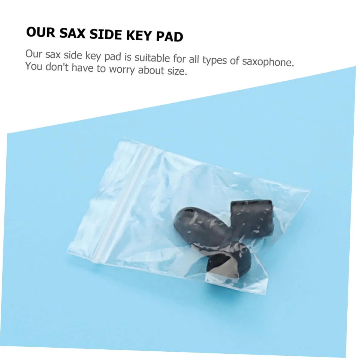 3pcs Sax silicone key saxophone parts accessories saxophone key risers alto sax ligature tenor sax flute accessories silicone sax side key cover thumb Saxphone 2.35X1.45CM Black - Image 6