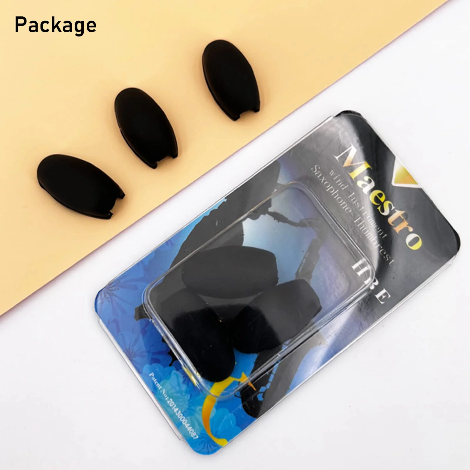3Pcs Saxophone Rubber Thumb Rest, Black Silicone Thumb Rest Palm Key Risers Finger Protector, for Alto Tenor Soprano Sax Key Pad Accessories - Image 5