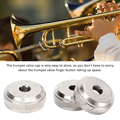 3Pcs Trumpet Valve Buttons Metal Silver Screw Piston for Trumpet Replacement 0.8 * 2.18 * 2.18mm Trumpet Bottom Valve Cap - Image 4