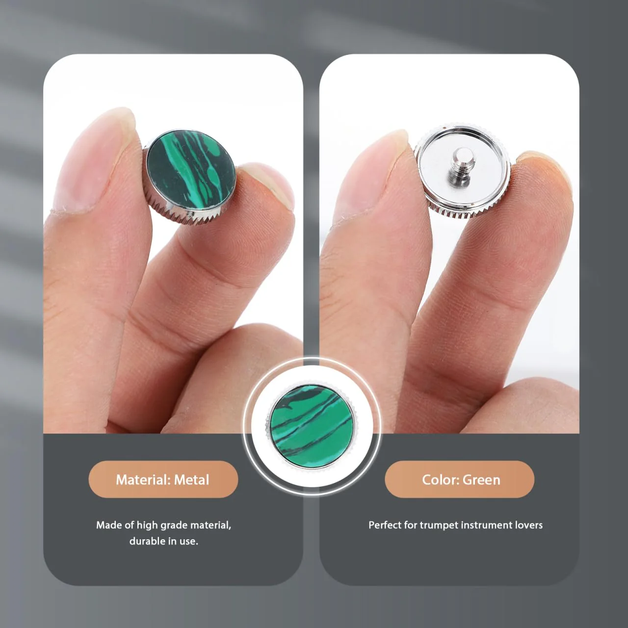 3pcs Trumpet Valve Finger Buttons Trumpet Key Buttons Replacement Repairing s Wind Accessories - Image 4