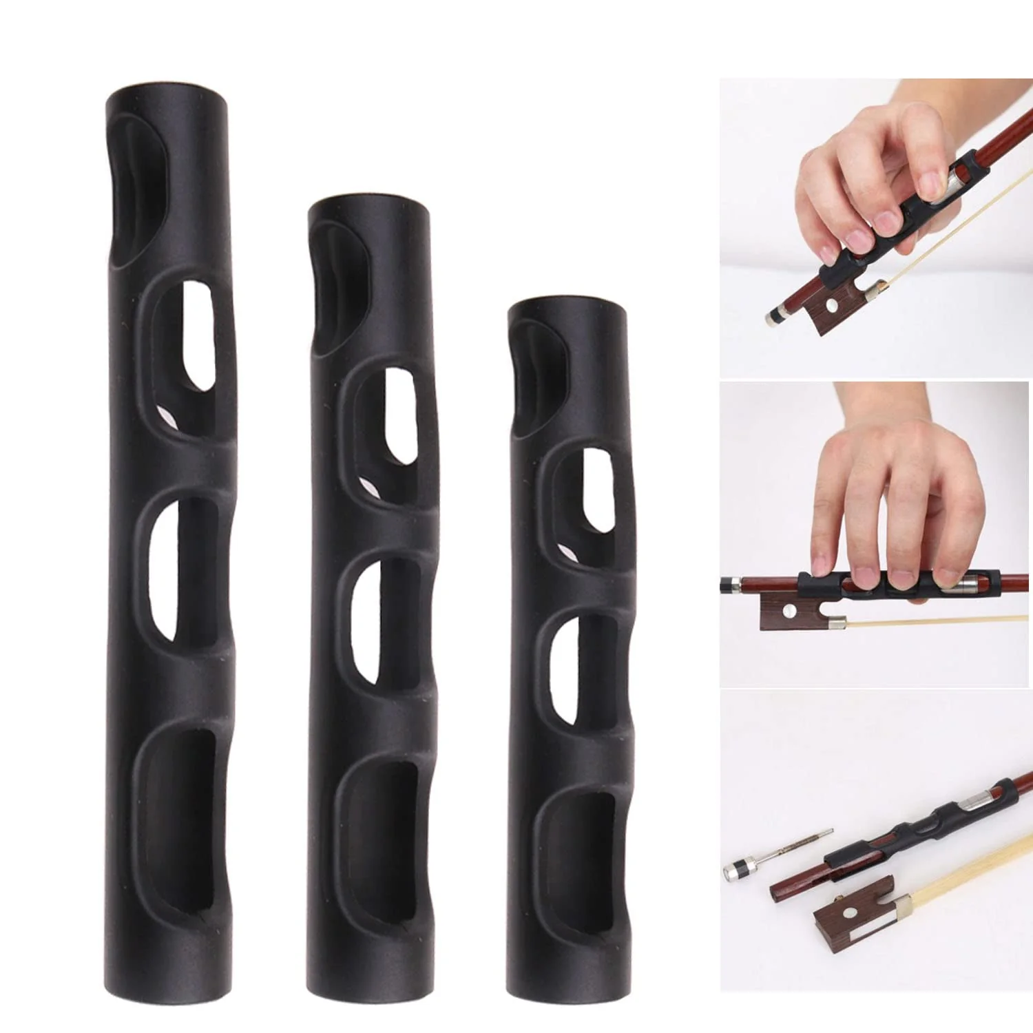 3pcs Violin Bow Holder Grip Set Hold Violin Bow Teaching Aid Accessory for Beginner Practice Learn Violin 3 Size Large, Medium and Small - Image 5